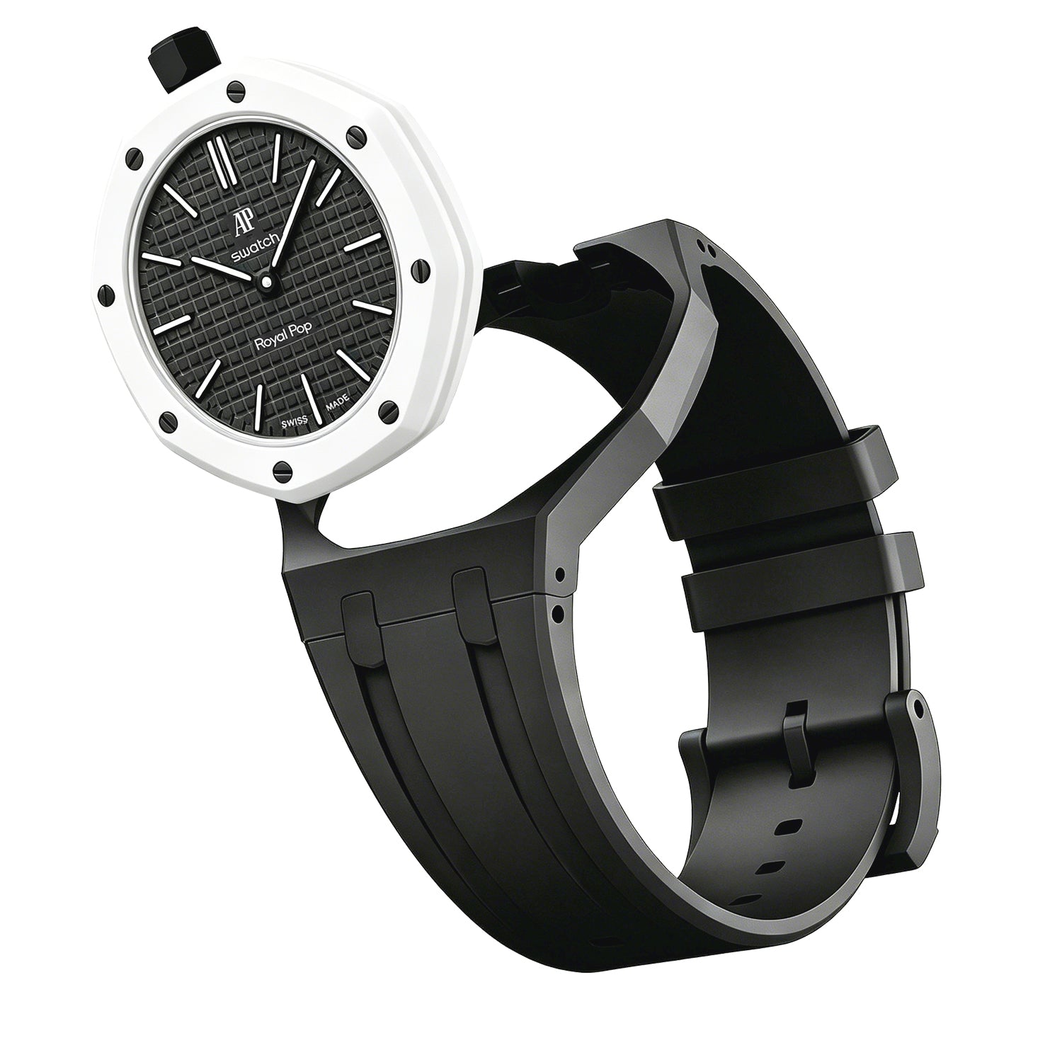 [PRE-ORDER] [AP x Swatch Royal Pop] Bioceramic/Silicone Strap - Black