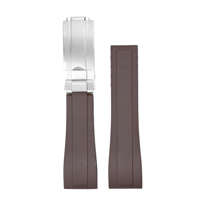 Vulcanised Rubber with Oyster Clasp - Brown