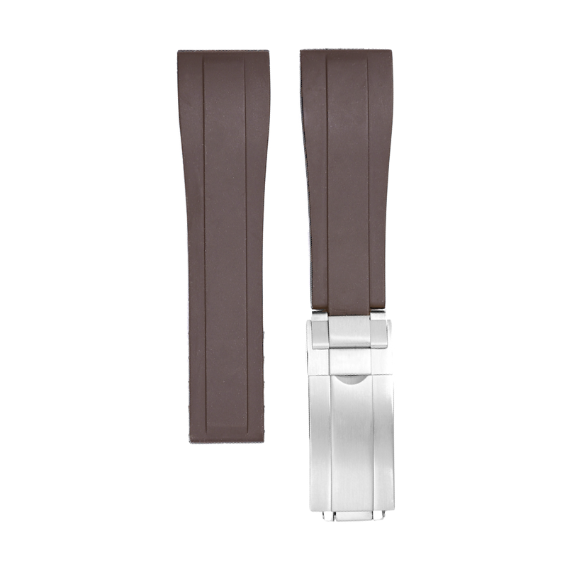 Vulcanised Rubber with Oyster Clasp - Brown