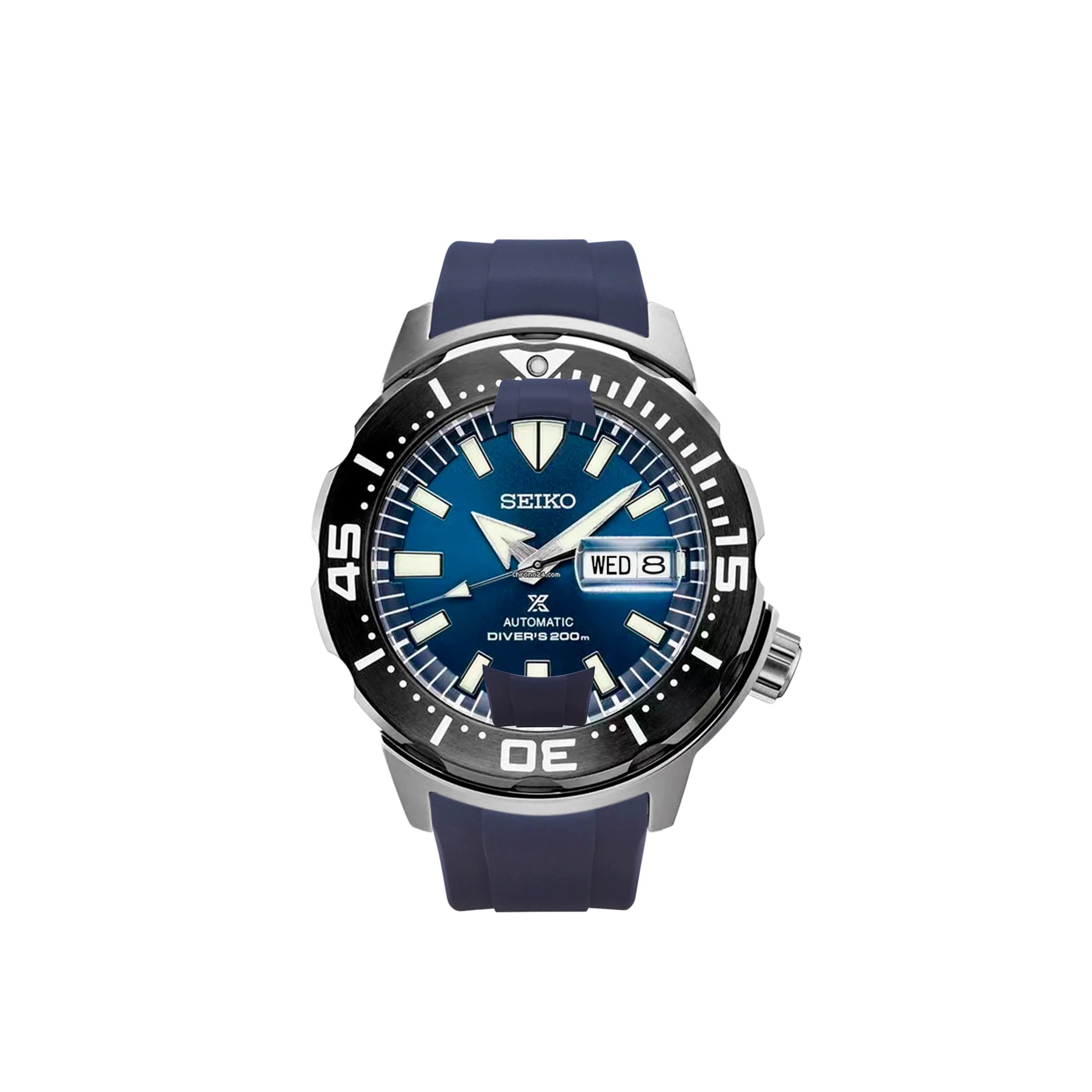 [StrapXPro] (MX1A) Rubber Strap for Seiko Prospex New Monster (Curved-Ends)