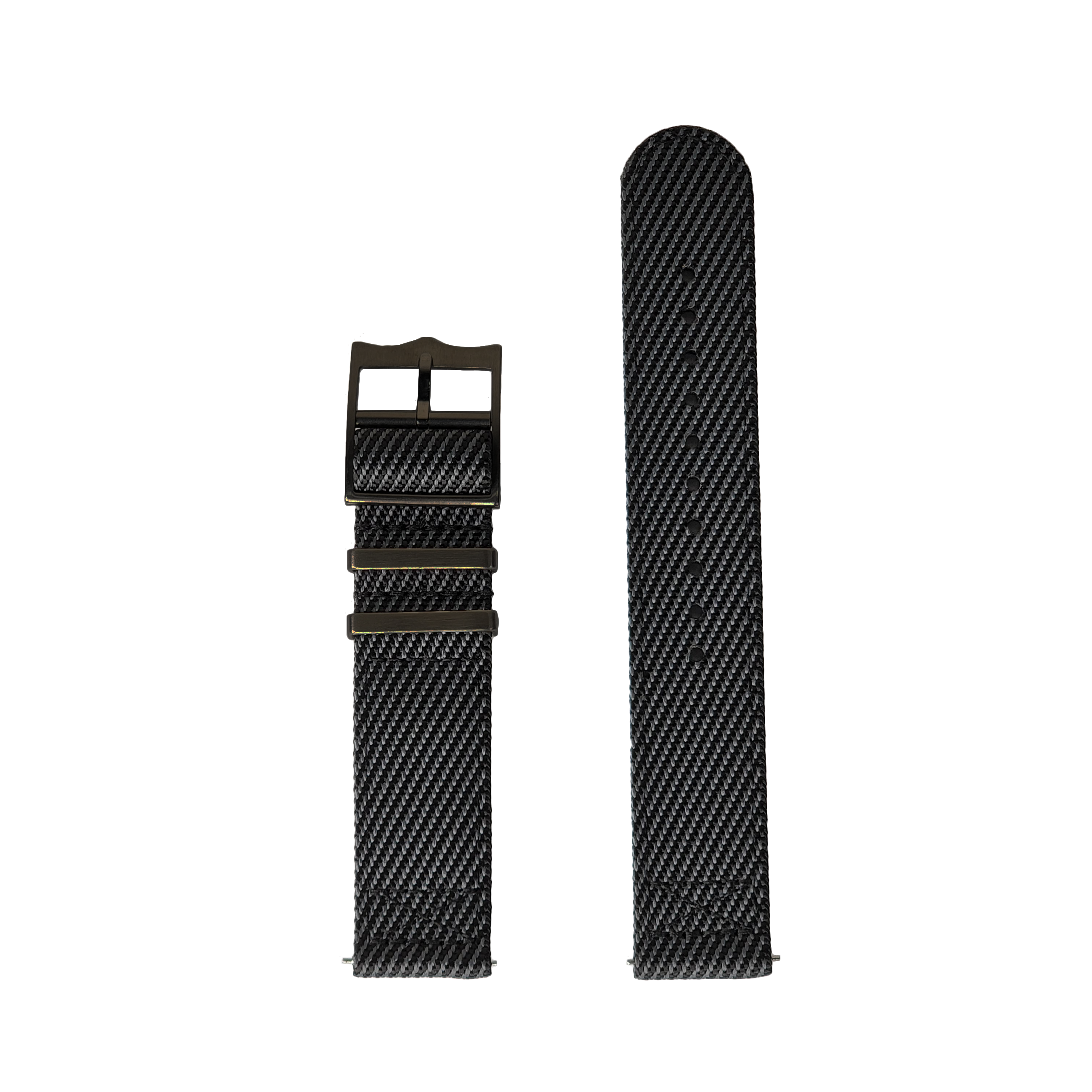 [Fitbit Versa 3 & 4/Sense 1 & 2] Cross Militex - Dark Grey [Black Hardware]
