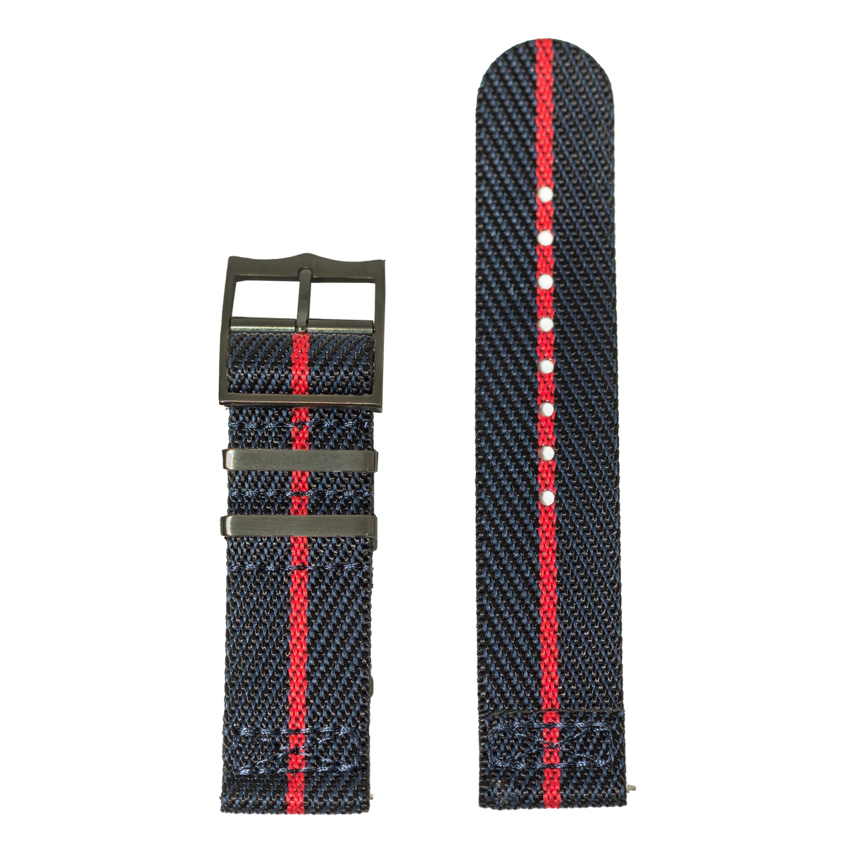 Cross Militex - Night Blue / Red [Black Hardware] for Pixel Watch 1-5 41mm