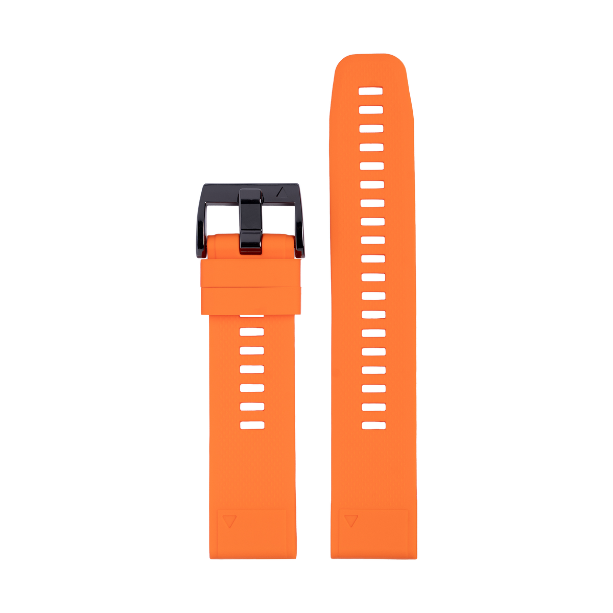 Bracelet Silicone 26mm Pour Garmin Fenix/Tactix - Quick Fit, Orange, Compatible Nombreuses Montres