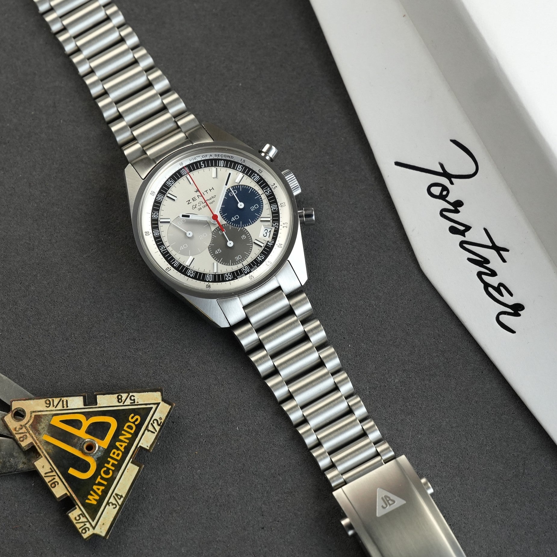 Forstner President 1450 bracelet fitted to a Zenith El Primero Chronomaster Original 38mm