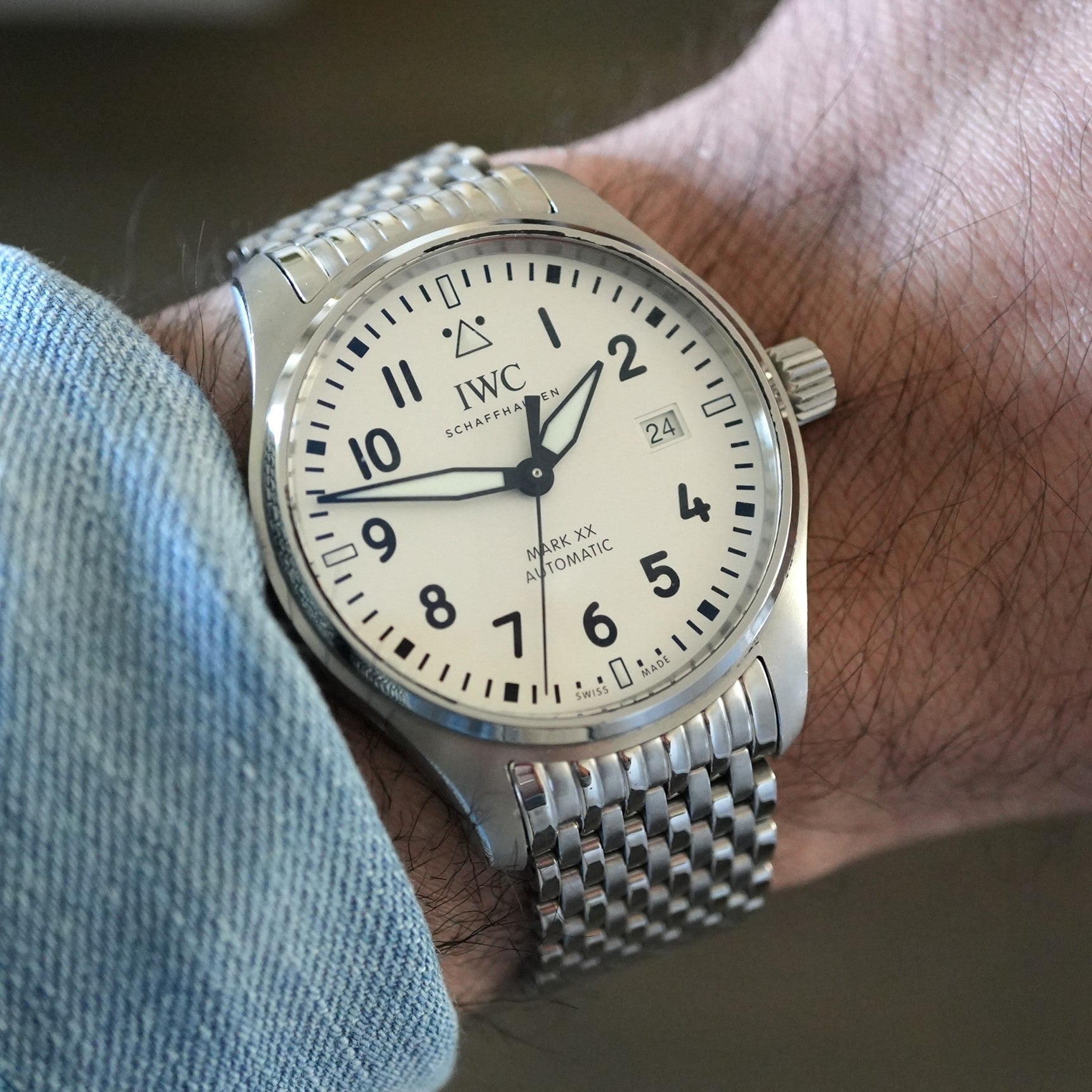 [Forstner] 11-Row Beads of Rice Bracelet for IWC Mark XX