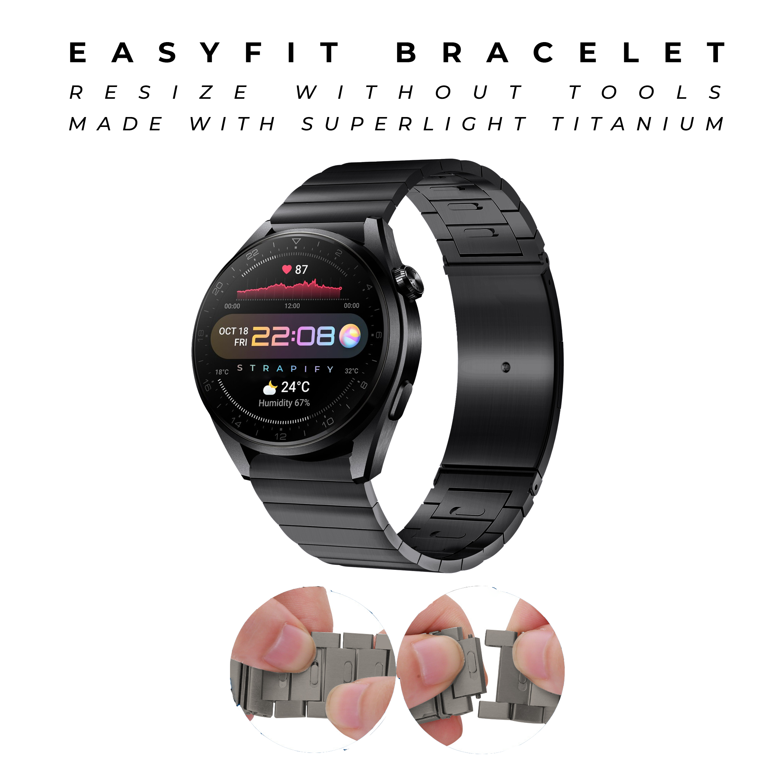 [Tissot Prx 40] EasyFit Bracelet 2 - Black