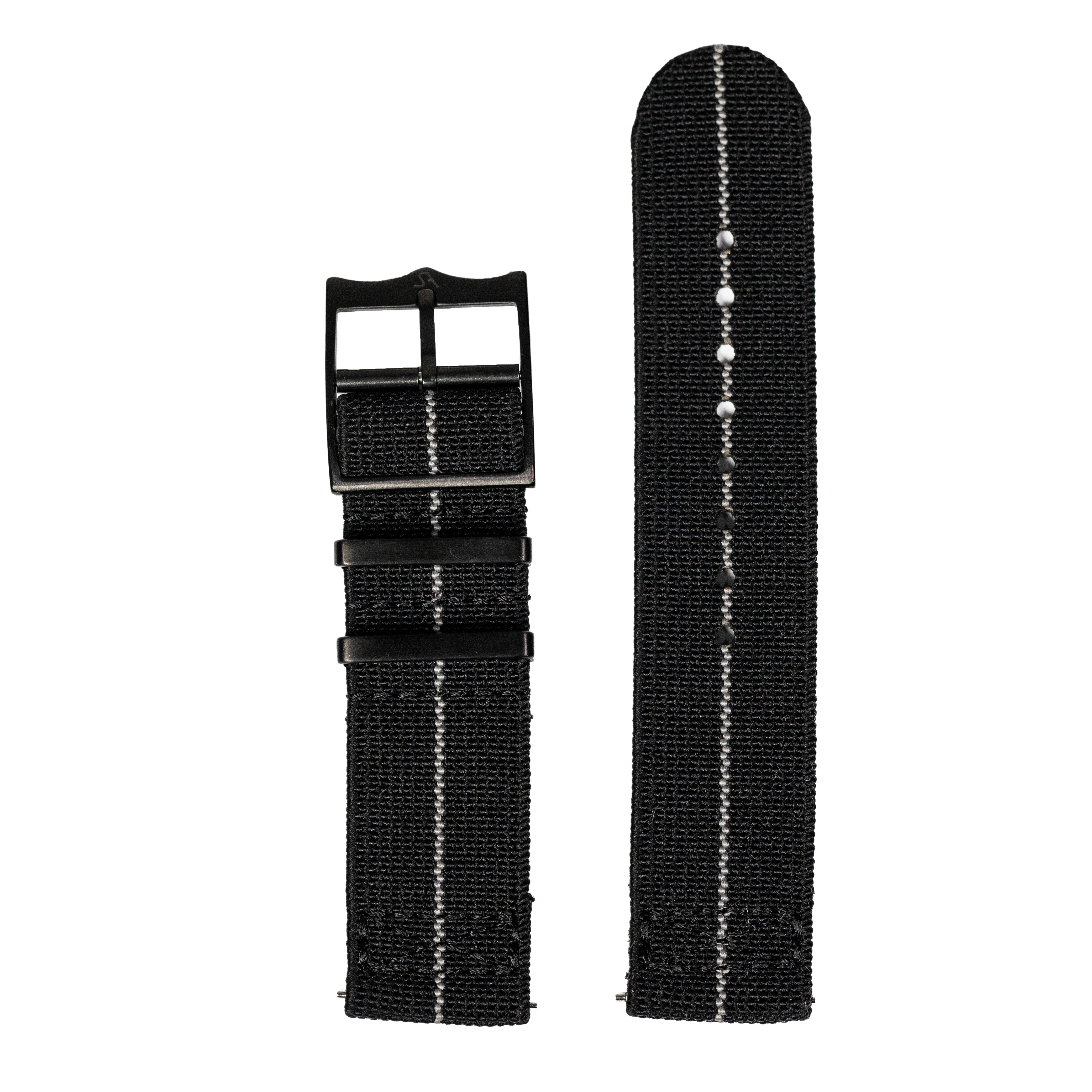 [Fitbit Versa 3 & 4/Sense 1 & 2] ElastoFlex - Stealth Black/White [Black Hardware]