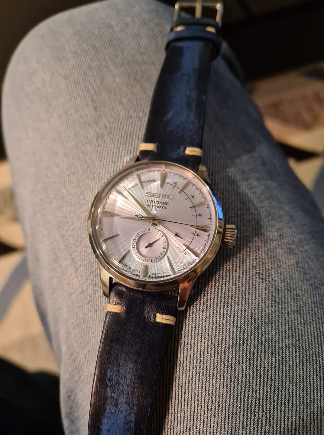 [QuickFit] Vintage Knotted Leather - Smoked Navy Blue