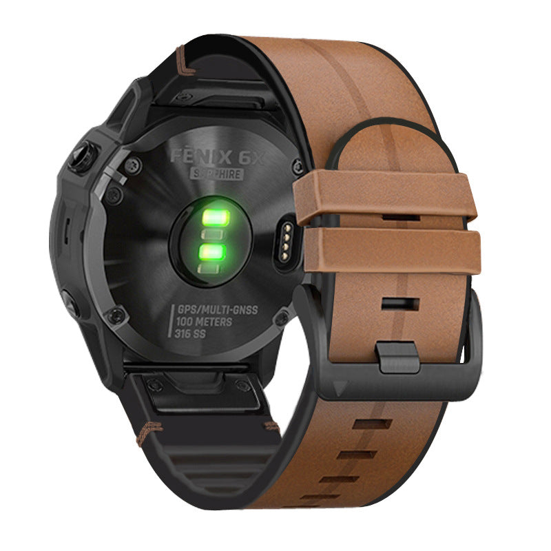 [QuickFit] Leather Hybrid - Brown 26mm