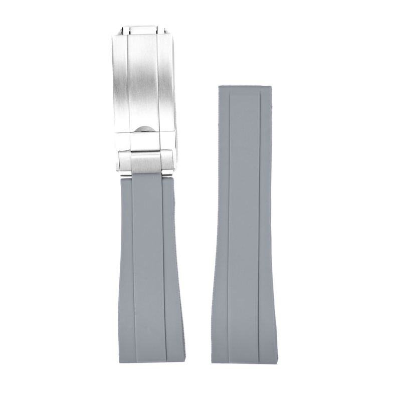 Vulcanised Rubber with Oyster Clasp - Grey