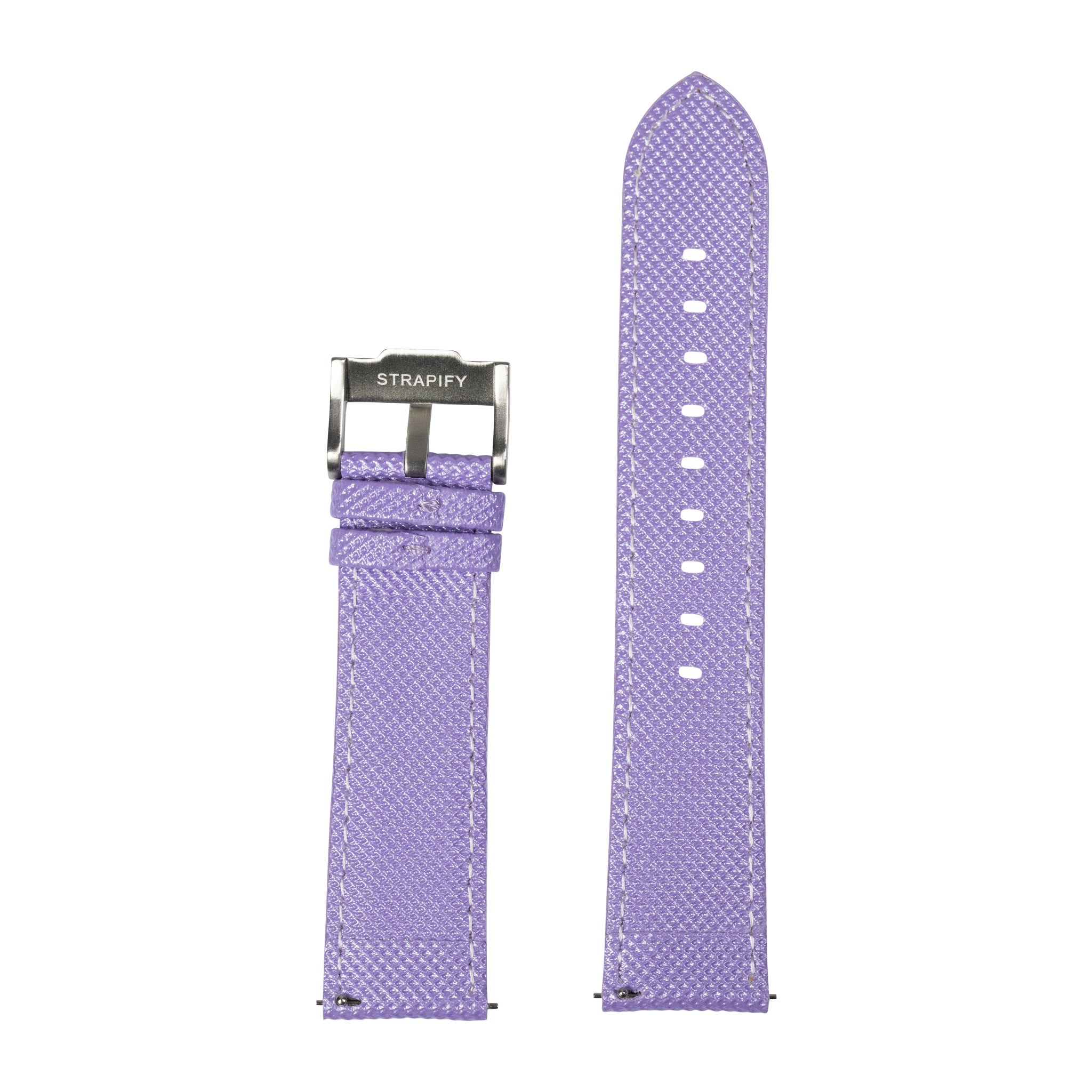 [Fitbit Versa 3 & 4/Sense 1 & 2] Sailcloth - Lavender with White Stitching
