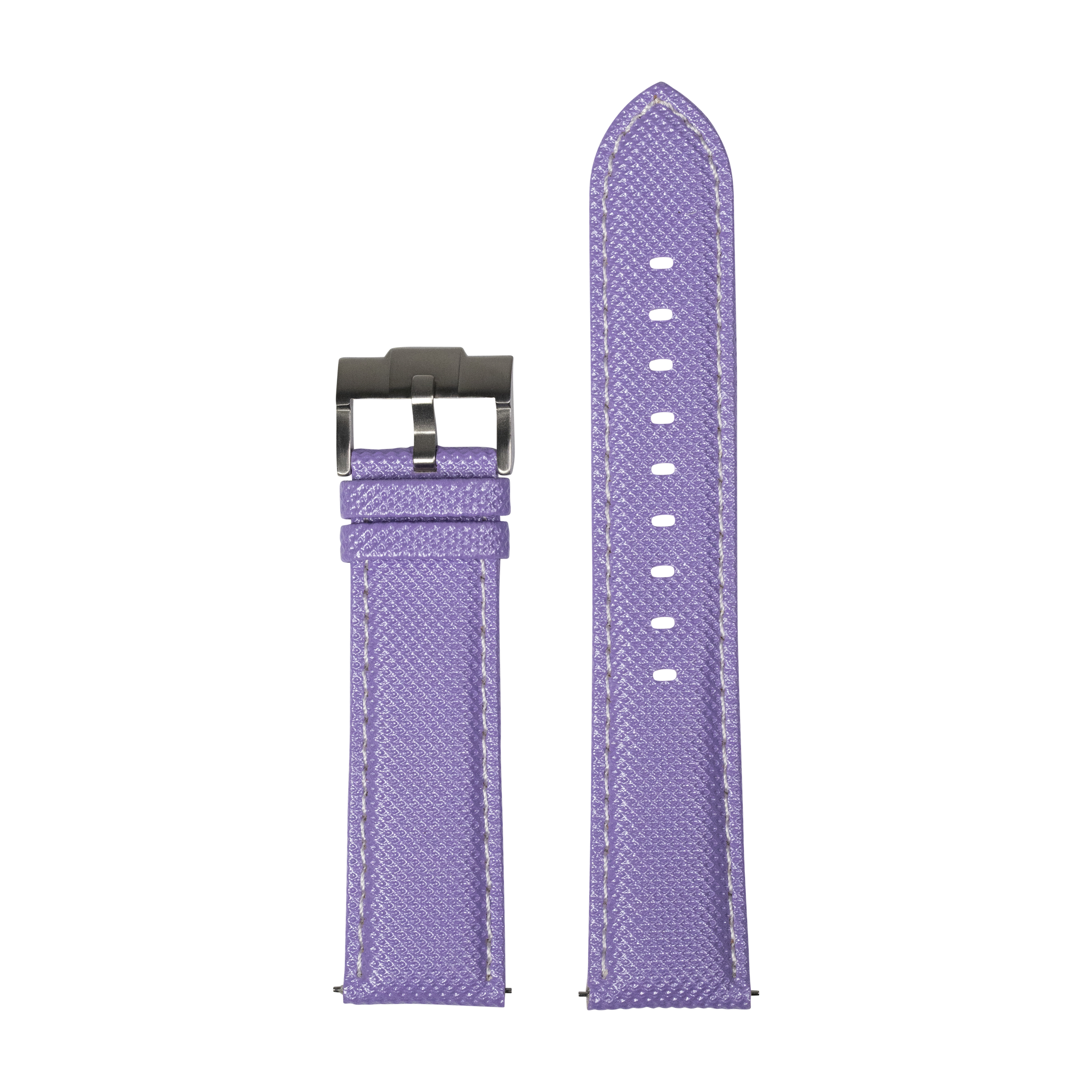 [Fitbit Versa 3 & 4/Sense 1 & 2] Sailcloth - Lavender with White Stitching