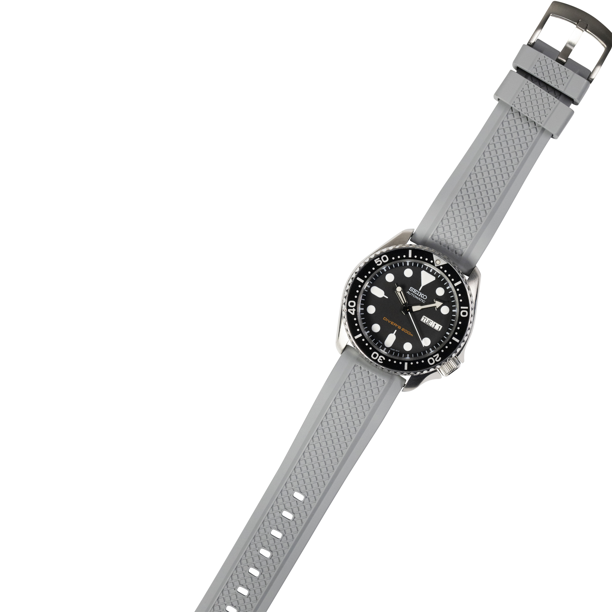 [Tissot Prx 40] GridLock FKM Rubber - Grey