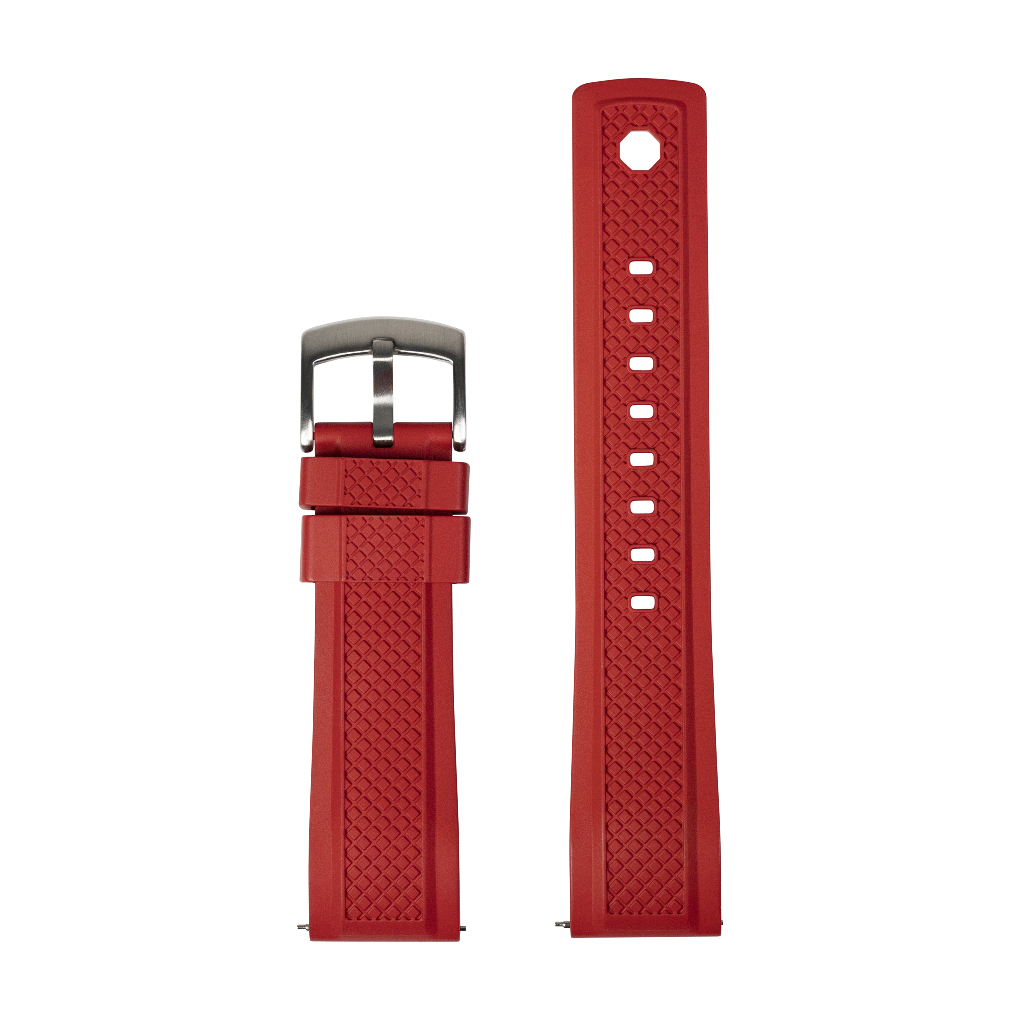 [Fitbit Versa 3 & 4/Sense 1 & 2] GridLock FKM Rubber - Red