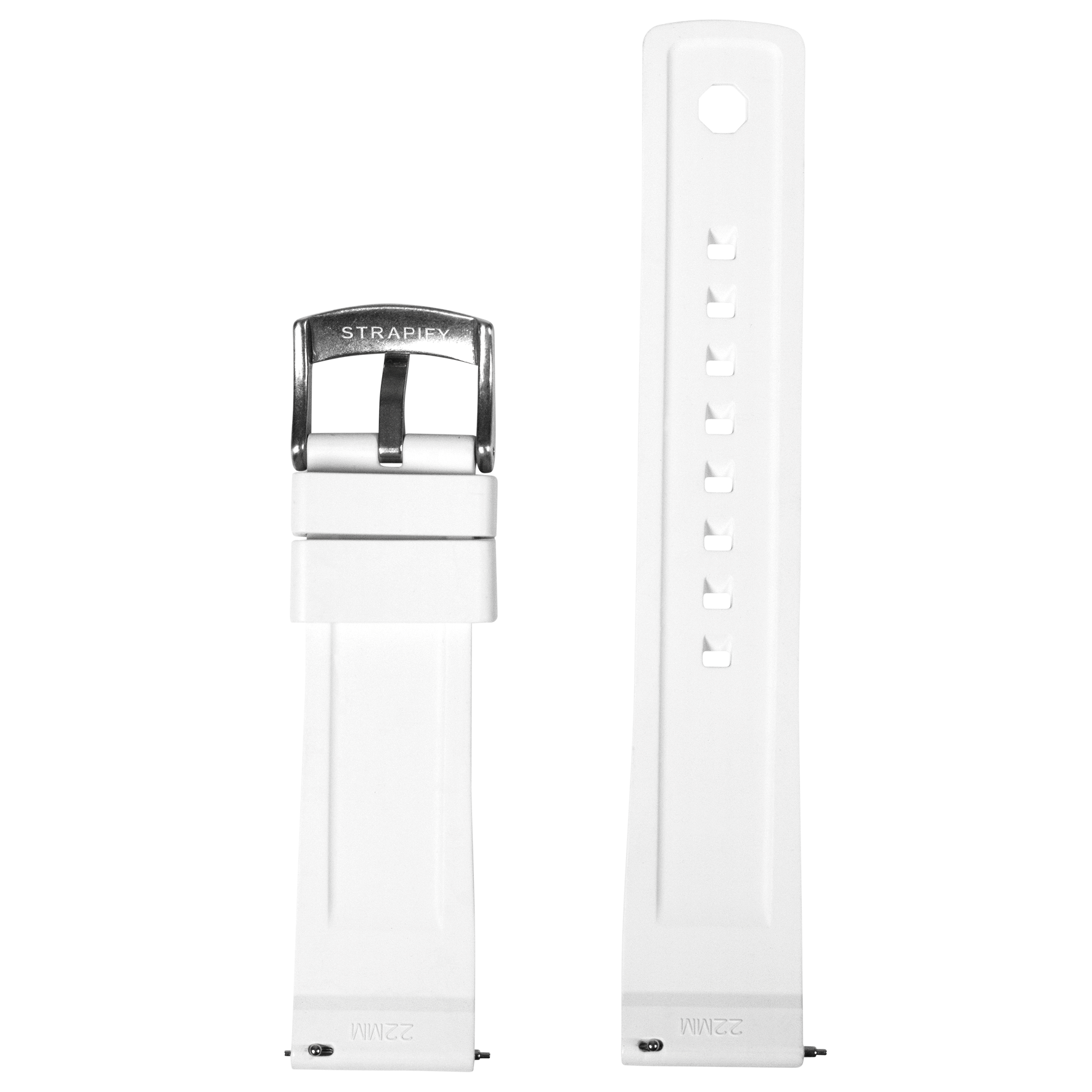 [Tissot Prx 40] GridLock FKM Rubber - White