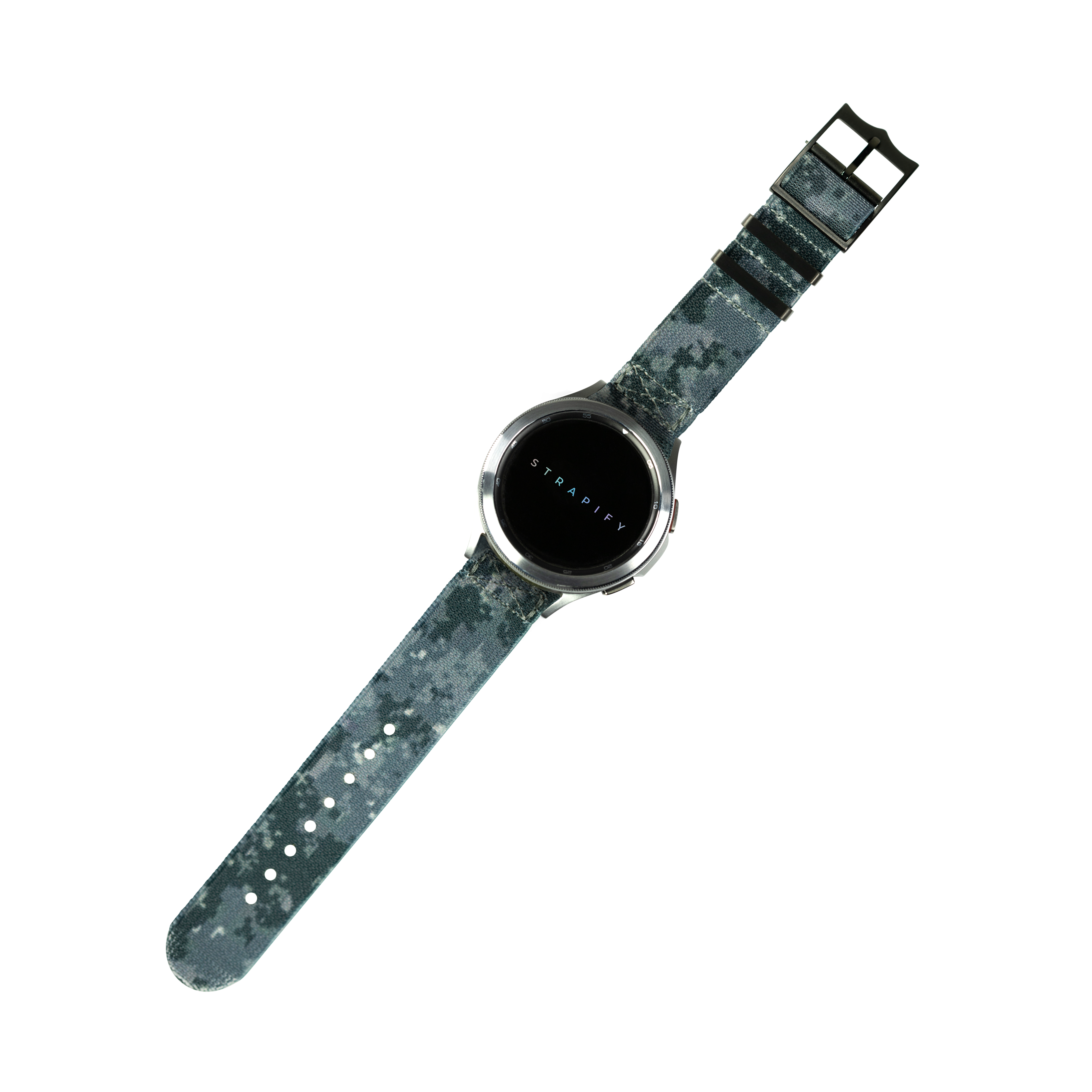 [Fitbit Versa 3 & 4/Sense 1 & 2] ElastoFlex - Digital Camo [Black Hardware]