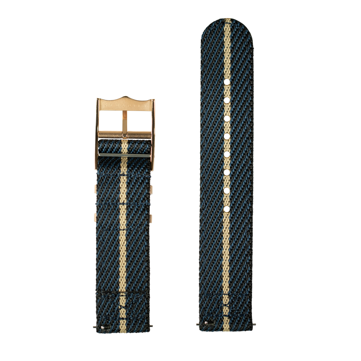 Cross Militex - Night Blue / Wheat [Rose Gold Hardware] for Pixel Watch 1-5 41mm