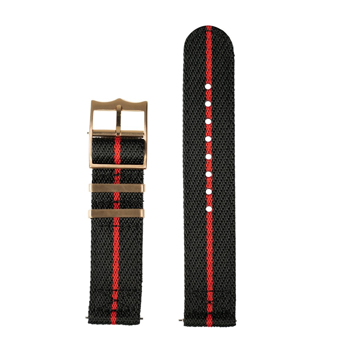 Cross Militex - Black / Red [Rose Gold Hardware] for Pixel Watch 3-5 45mm