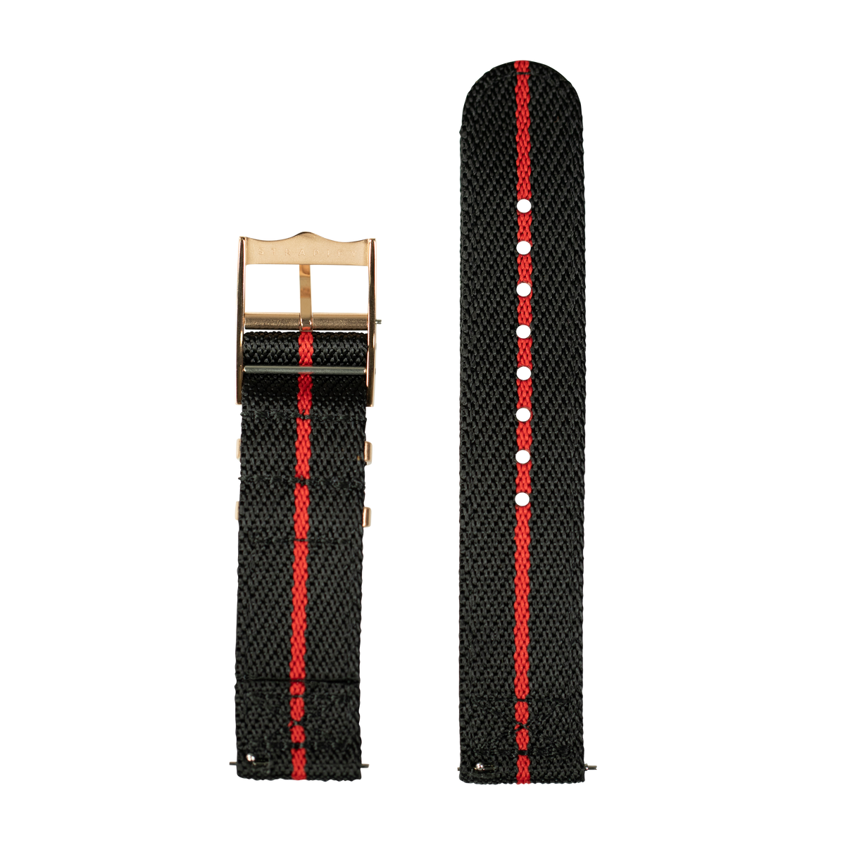 Cross Militex - Black / Red [Rose Gold Hardware] for Pixel Watch 3-5 45mm