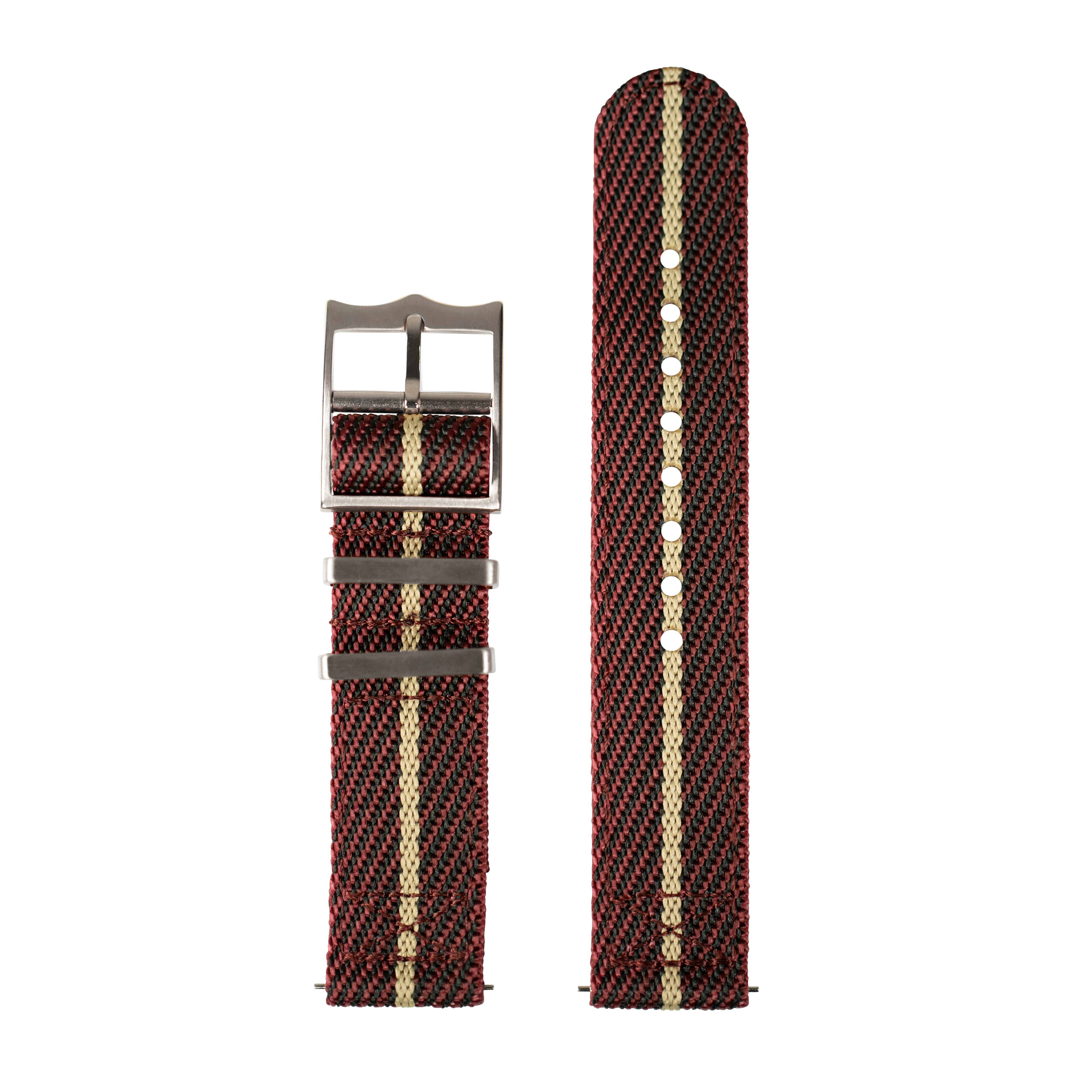 [Fitbit Charge 3 / 4] Cross Militex - Wine Red / Wheat