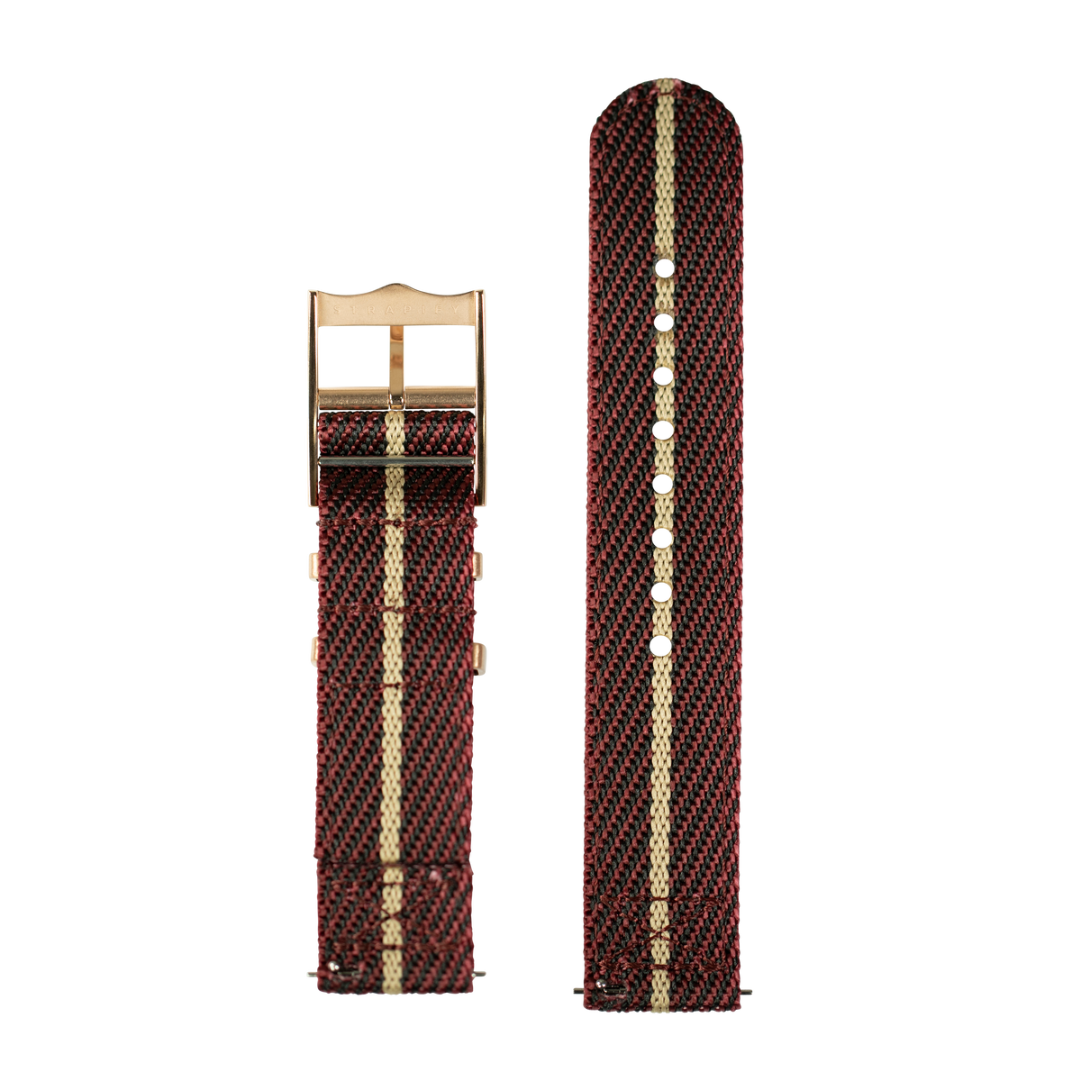 Cross Militex - Wine Red / Wheat [Rose Gold Hardware] for Pixel Watch 3-5 45mm