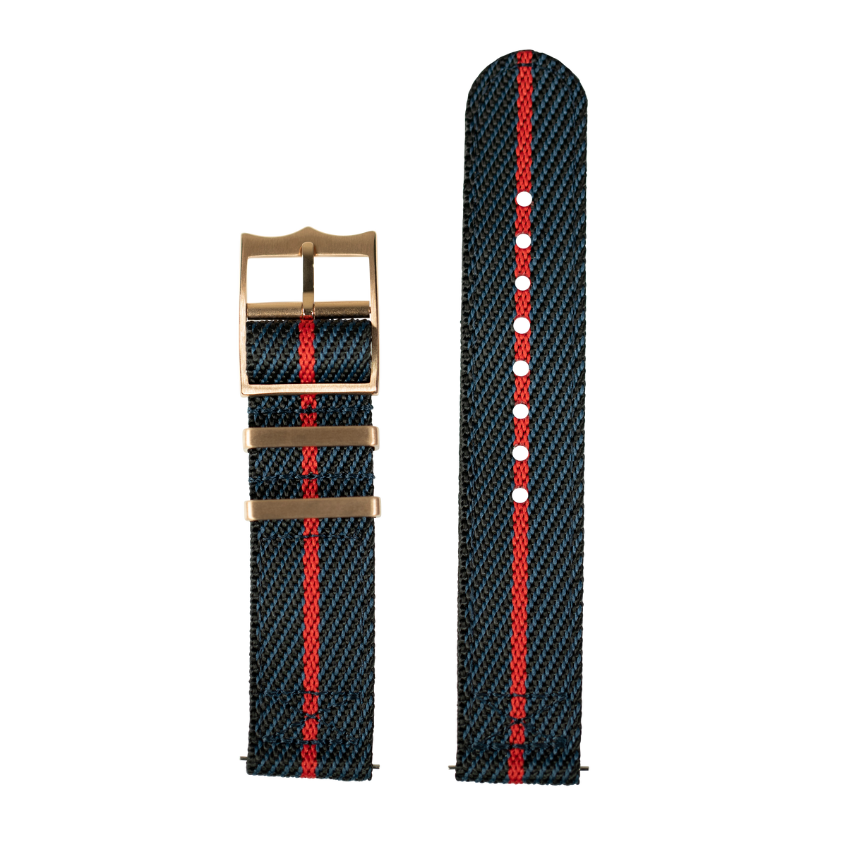Cross Militex - Night Blue / Red [Rose Gold Hardware] for Pixel Watch 1-5 41mm