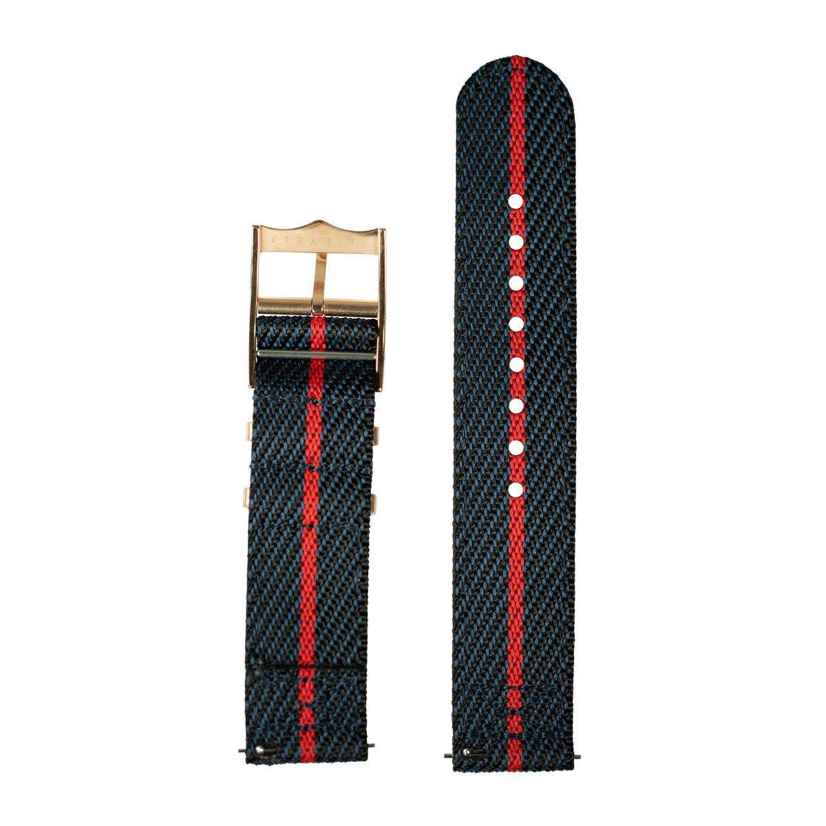 Cross Militex - Night Blue / Red [Rose Gold Hardware] for Pixel Watch 1-5 41mm