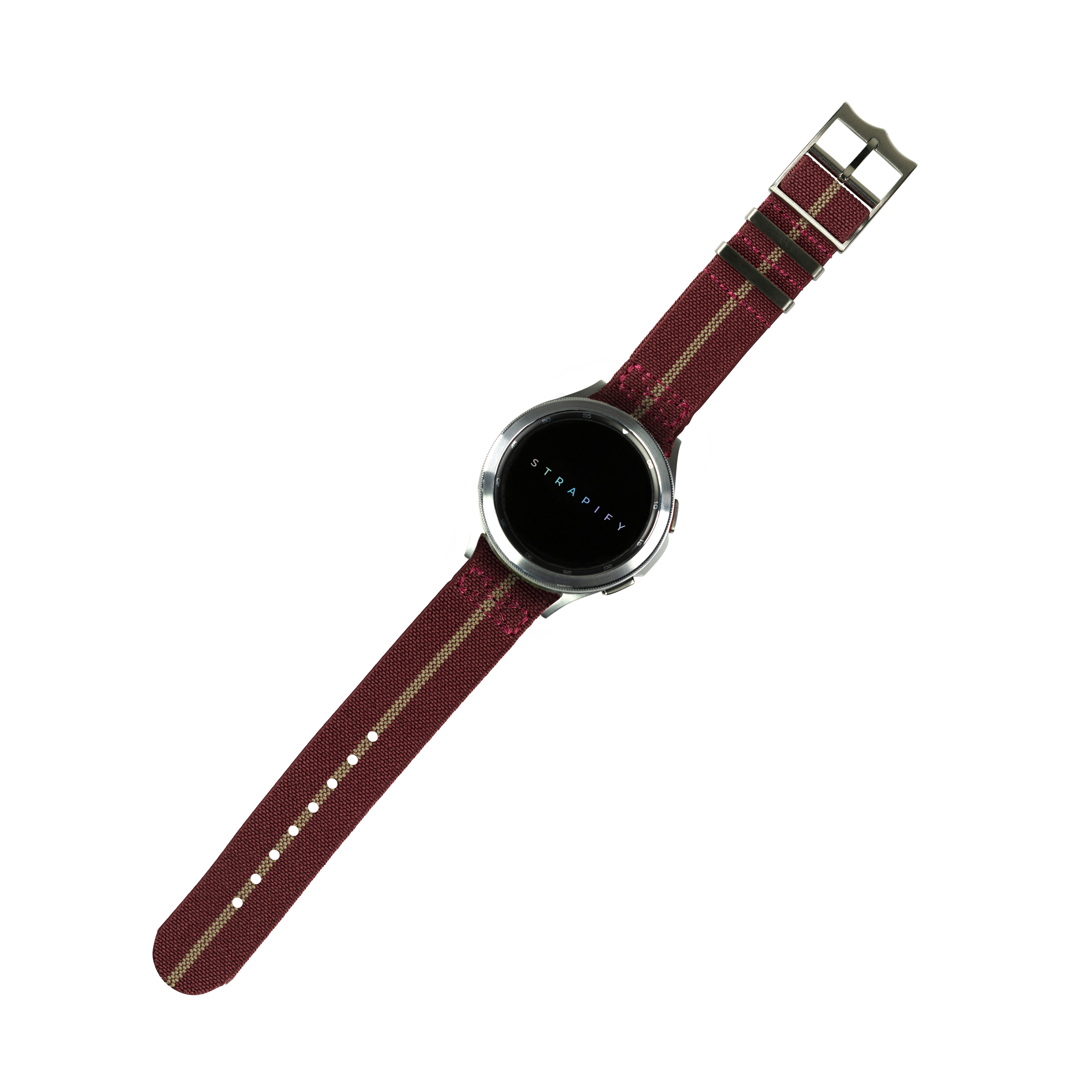 [Fitbit Versa 3 & 4/Sense 1 & 2] ElastoFlex - Maroon Red/Wheat
