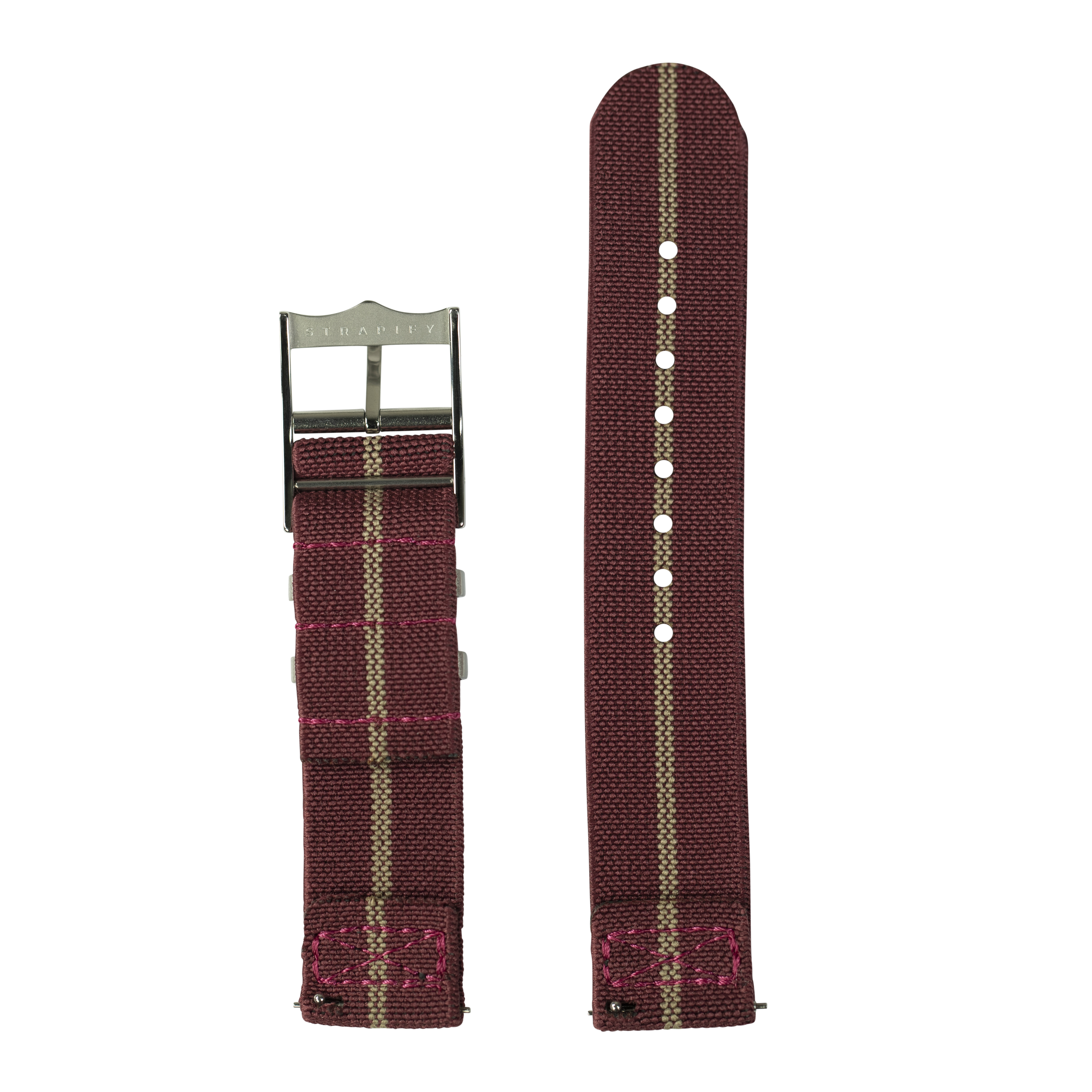 [Fitbit Versa 3 & 4/Sense 1 & 2] ElastoFlex - Maroon Red/Wheat