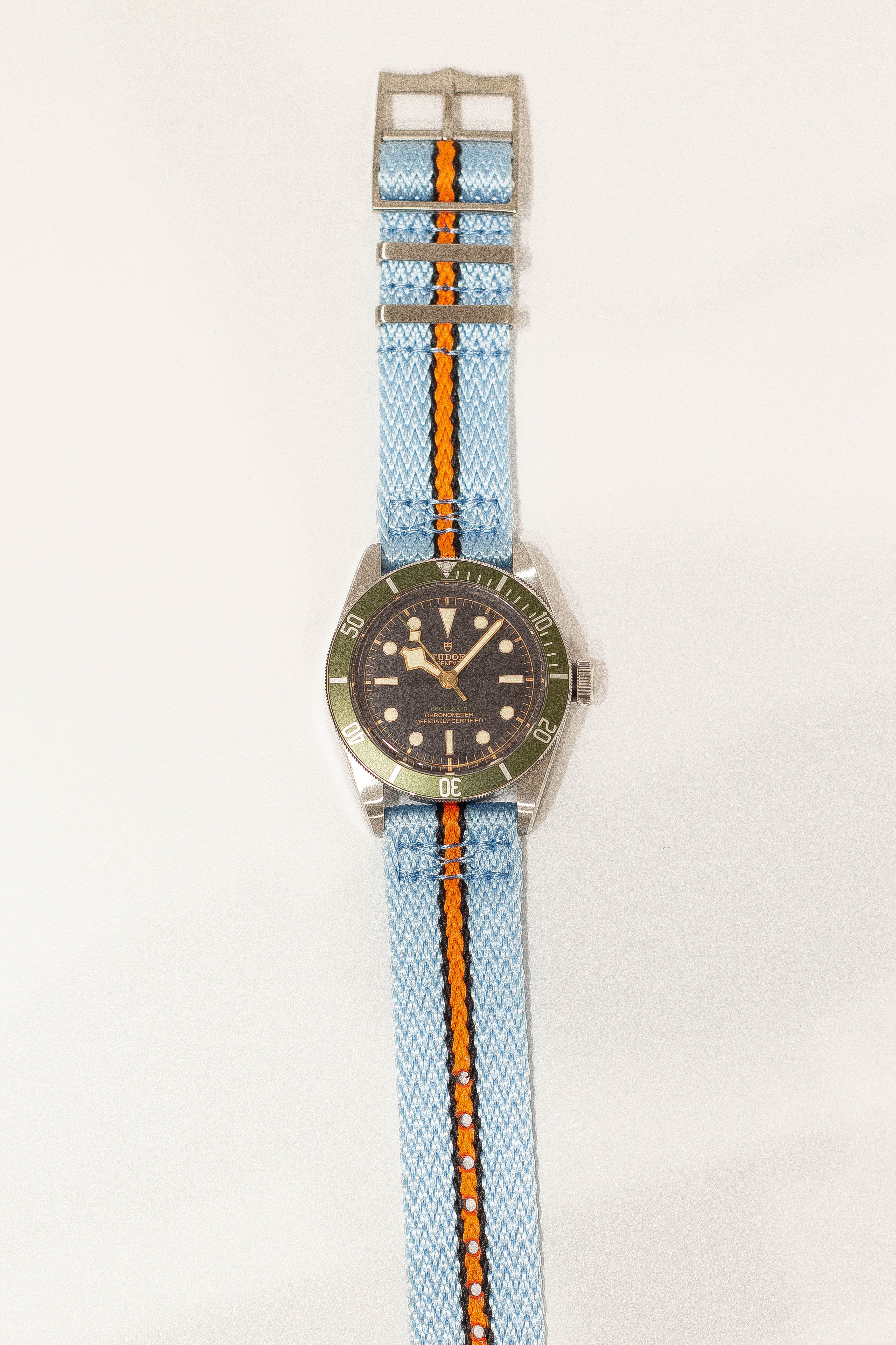 [Tissot Prx 40] Sharktooth Militex - Sky Blue / Black / Orange