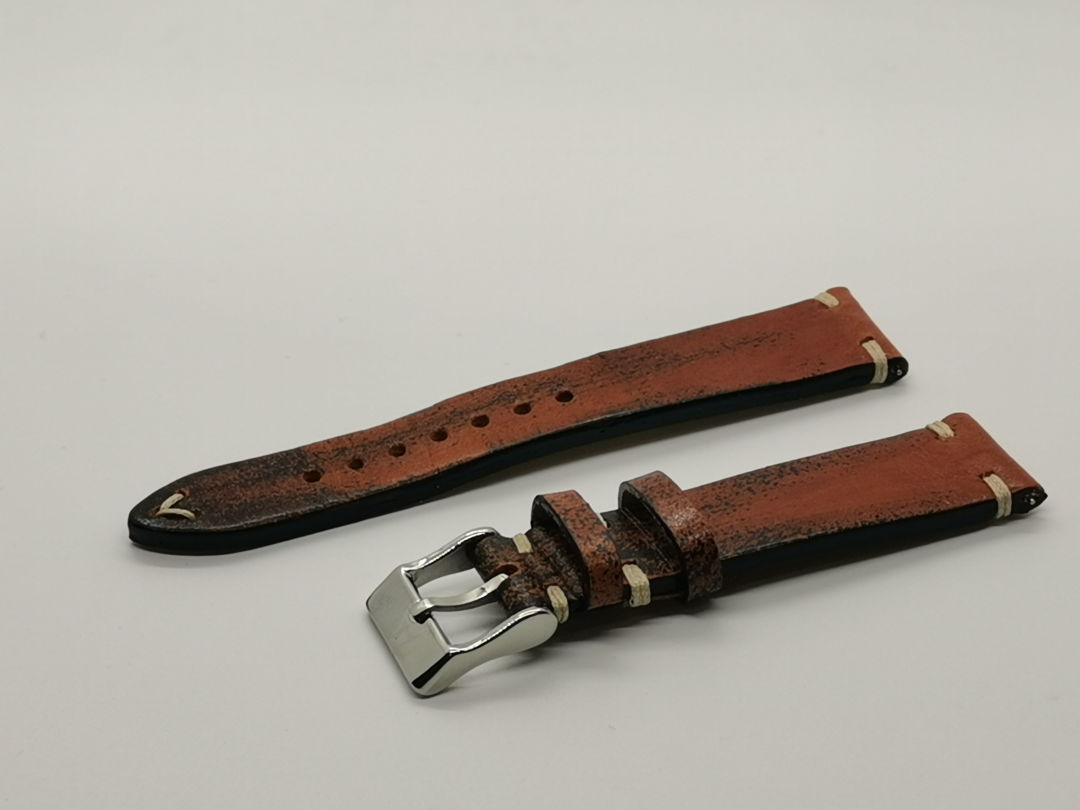 [Quick Release] Vintage Knotted Smoked Brown - Top-Grain Leather - Strapify