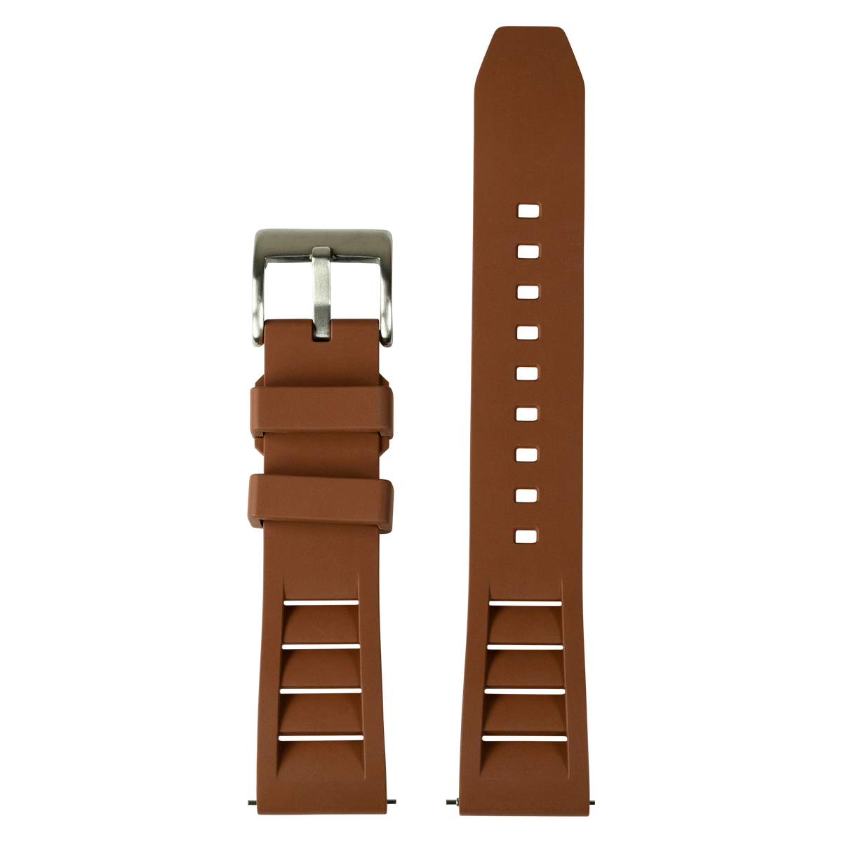 Shark Fin FKM Rubber - Brown for Pixel Watch 1-5 41mm