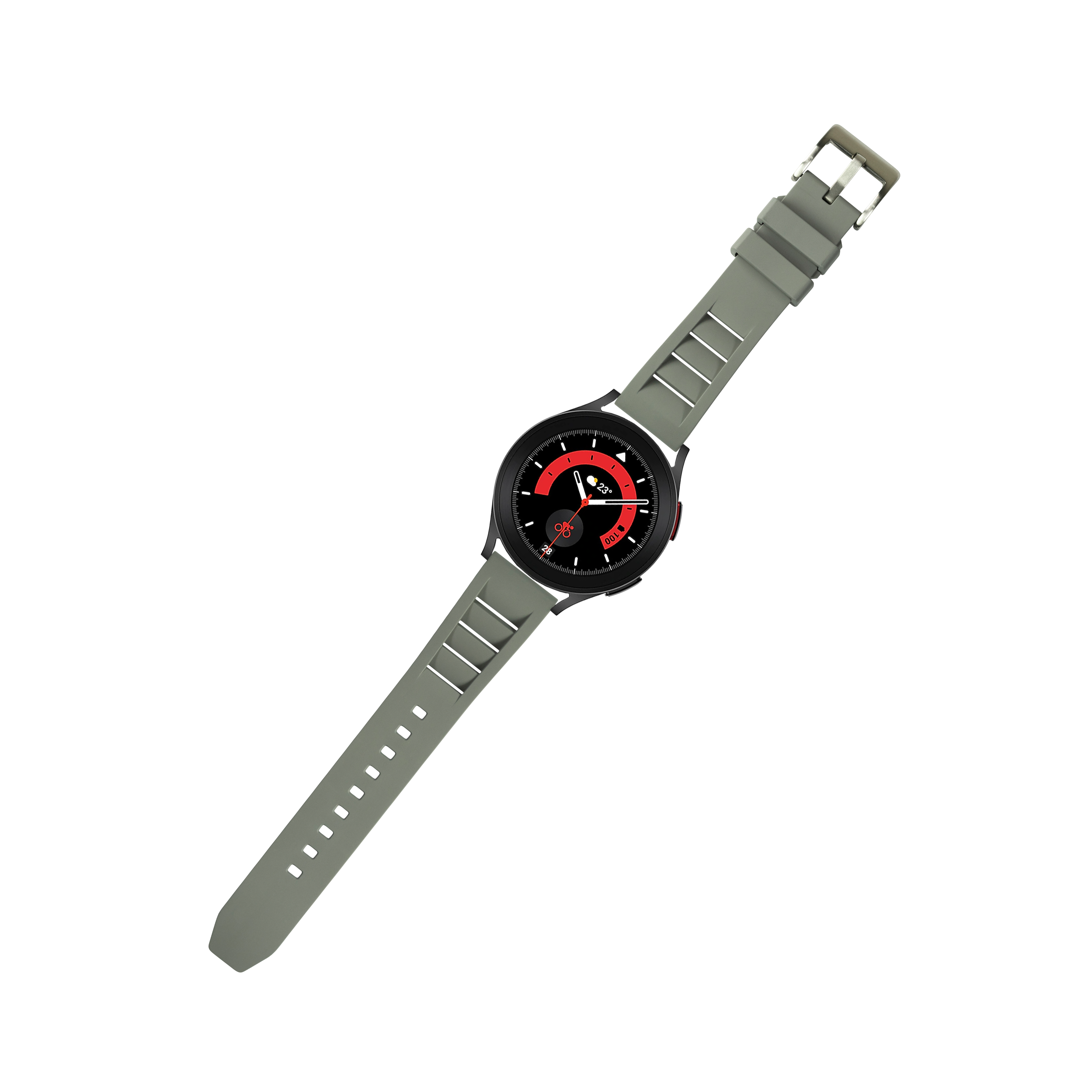 [Tissot Prx 40] Shark Fin FKM Rubber - Grey