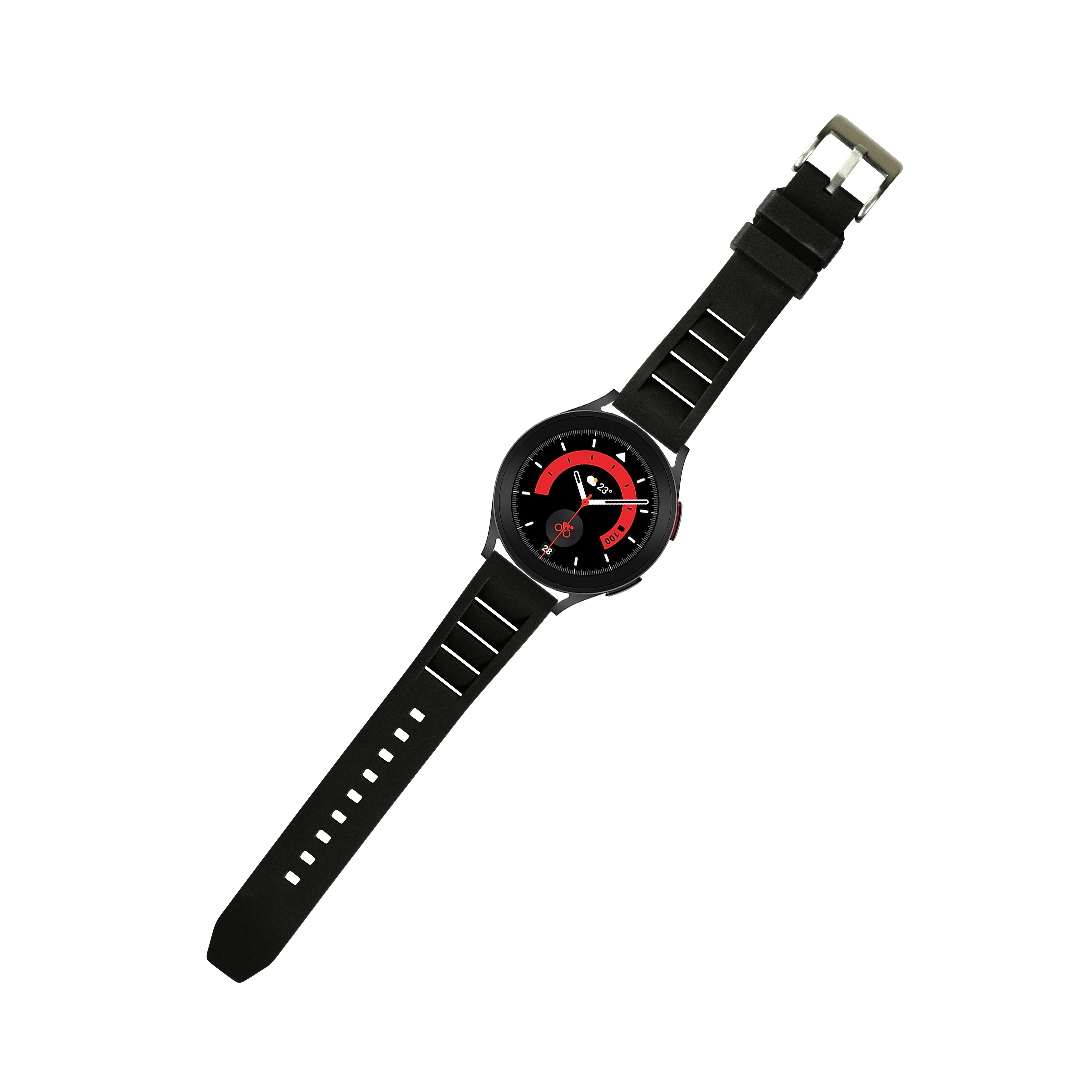 [Tissot Prx 40] Shark Fin FKM Rubber - Black