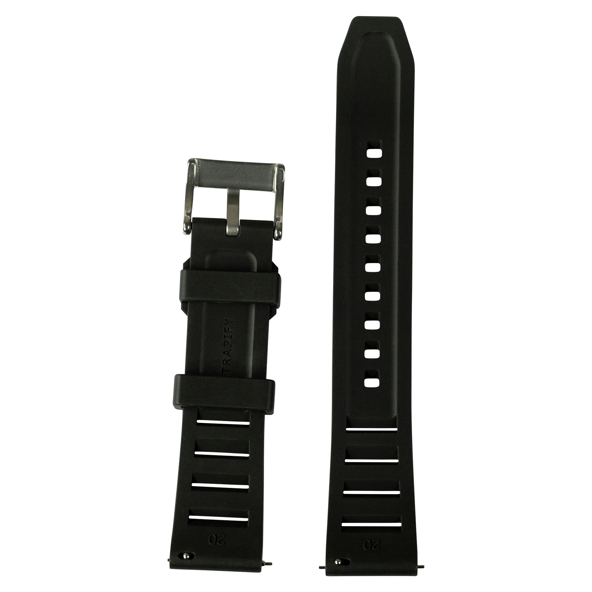 [Fitbit Versa 3 & 4/Sense 1 & 2] Shark Fin FKM Rubber - Black