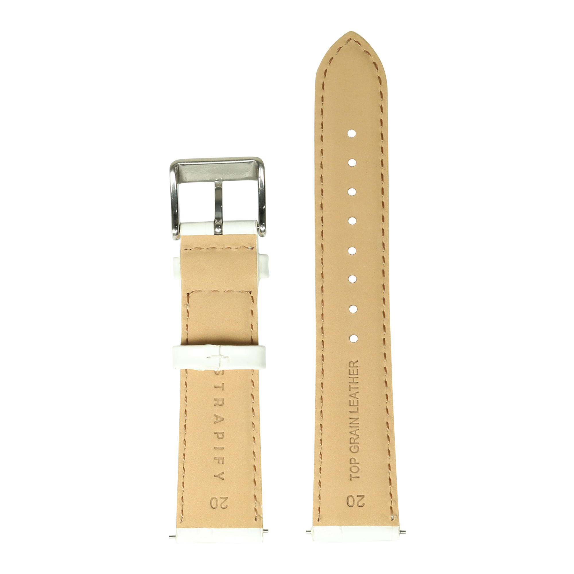 [QuickFit] Alligator Leather - White