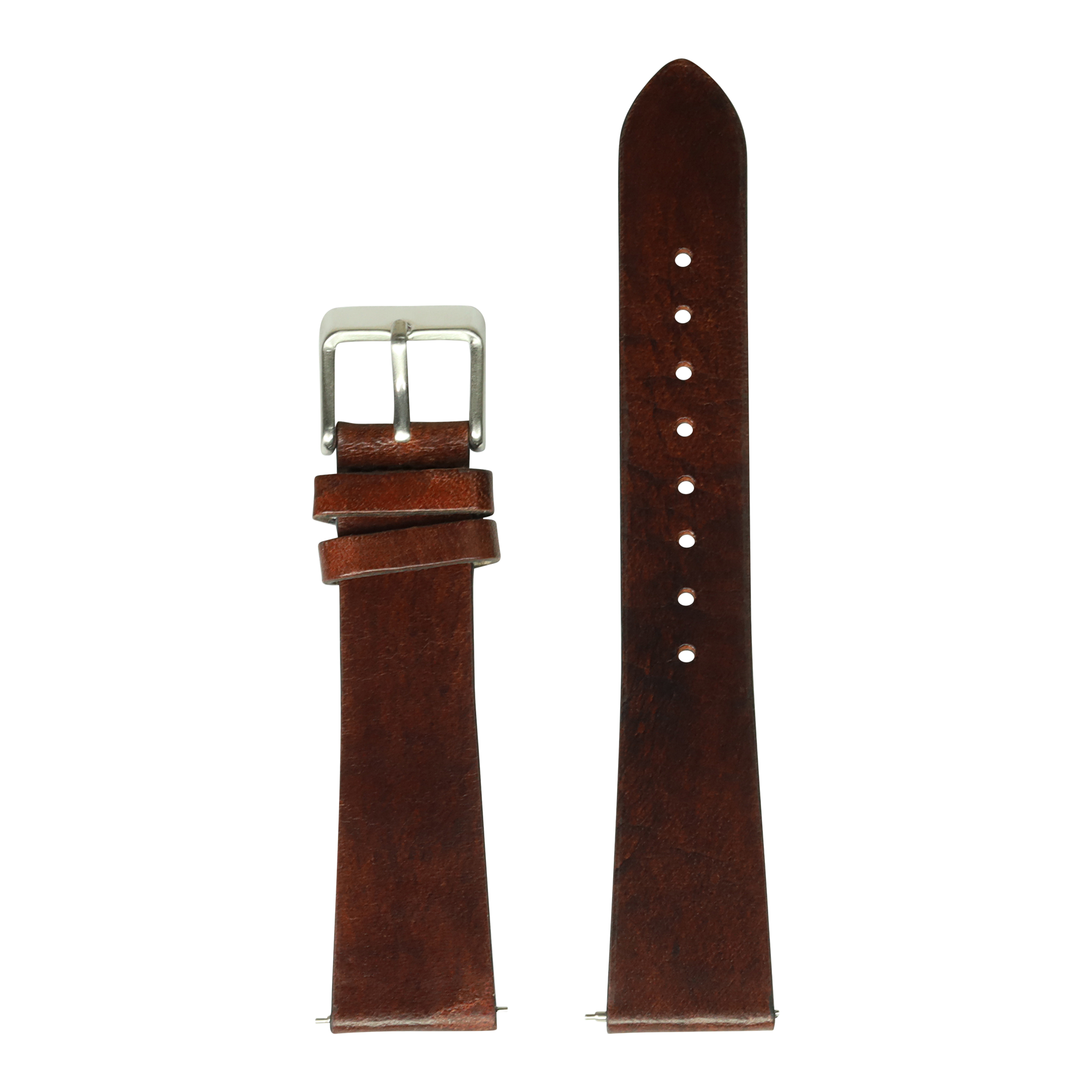 Quick Release Smoked Dark Brown Leather Watch Strap Replacement - Top ...