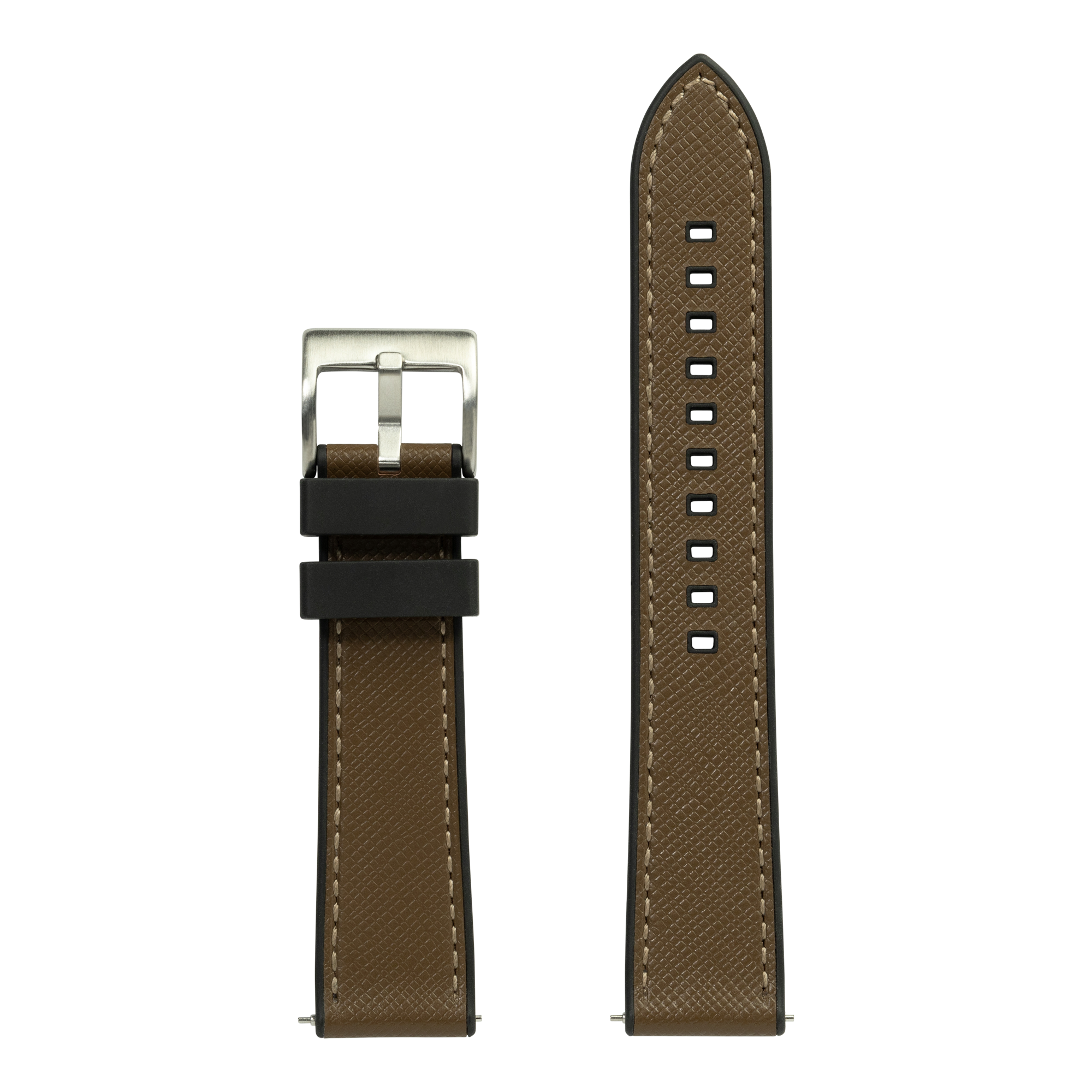 [Apple Watch] Saffiano Leather & FKM Rubber Hybrid