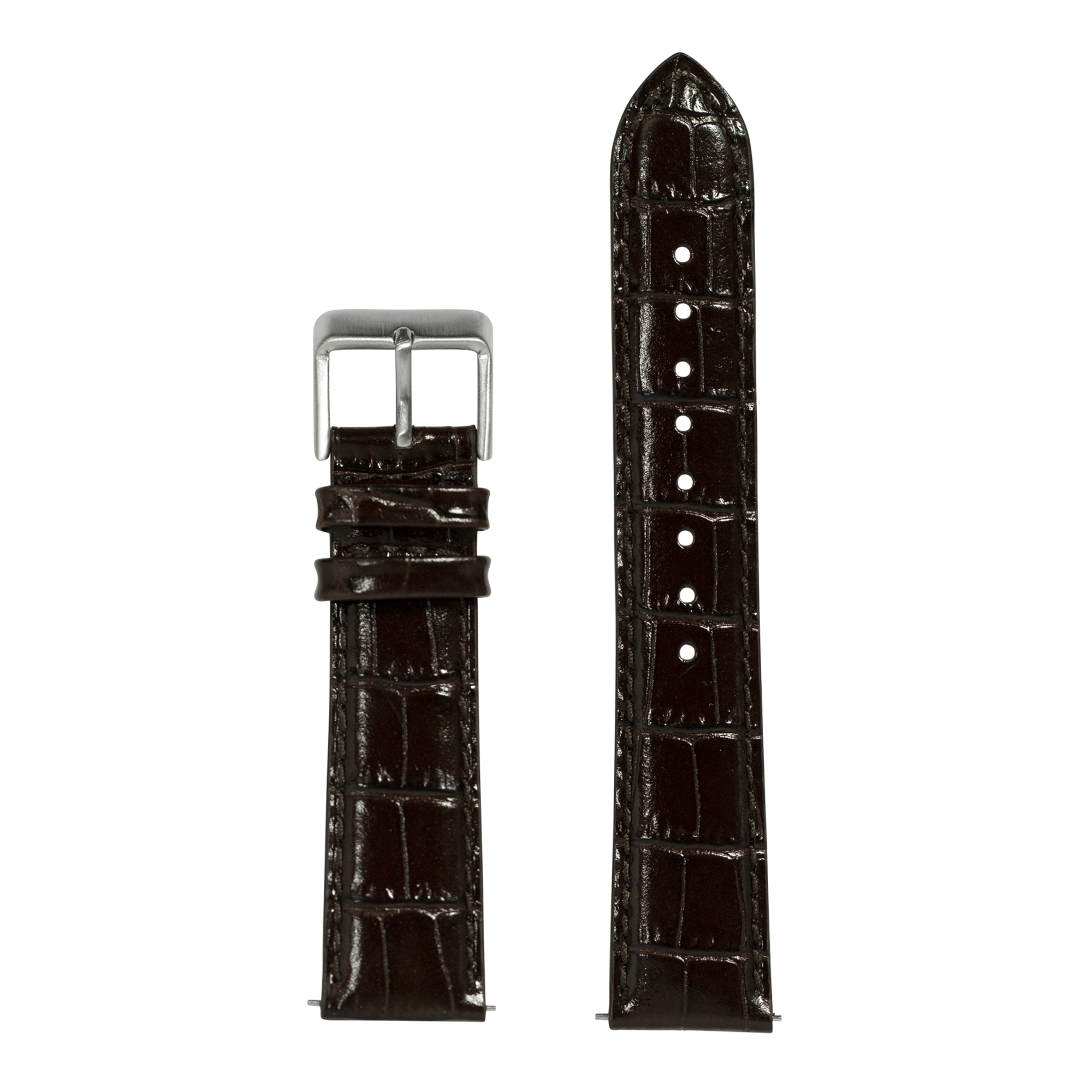 [QuickFit] Alligator Leather - Dark Brown 26mm