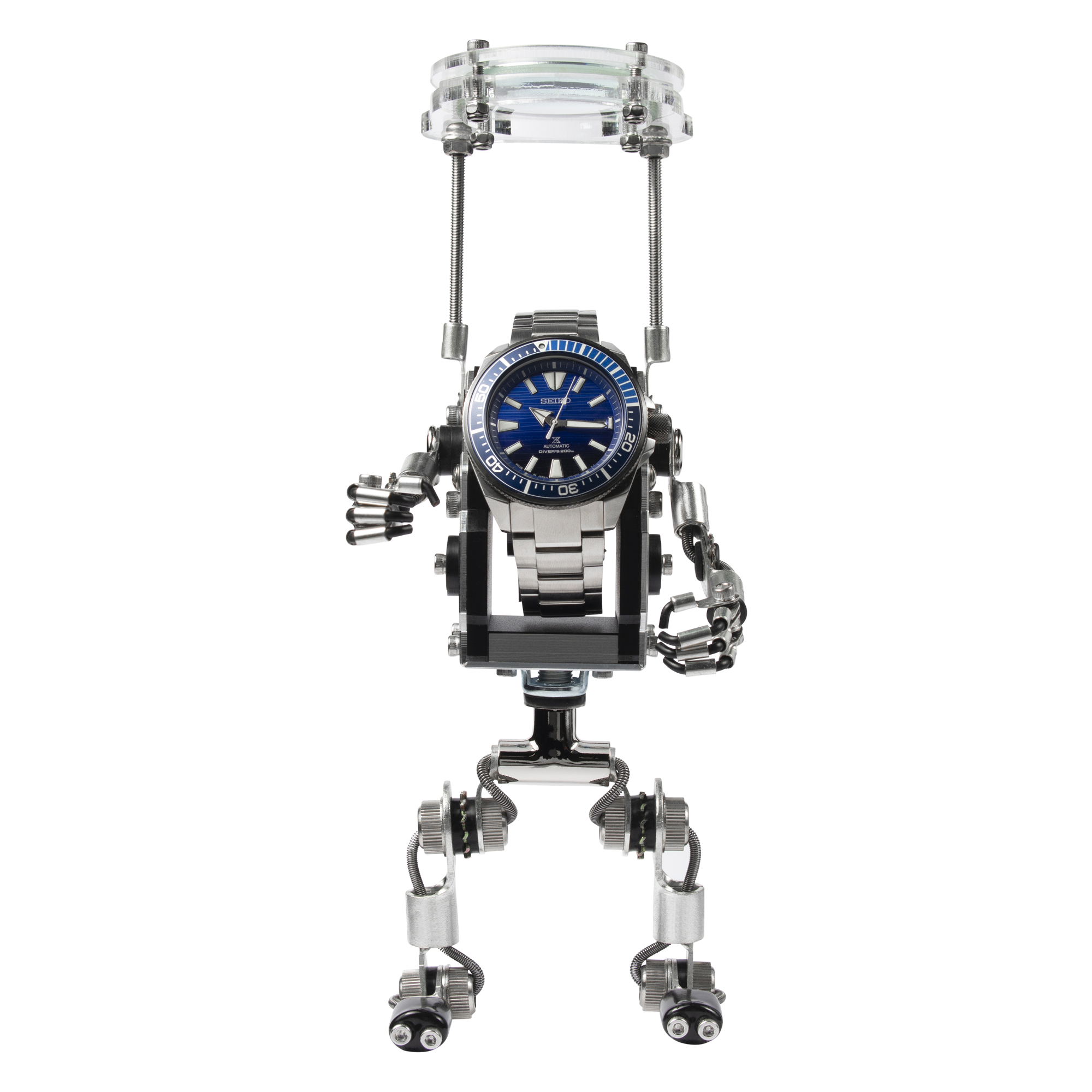 [RoboToys] Watch Stand - RoboMech - Black with Magnifier