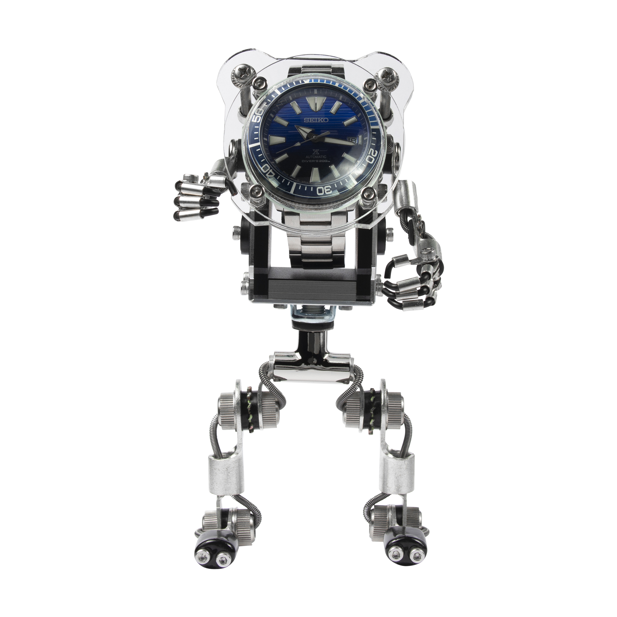 [RoboToys] Watch Stand - RoboMech - Black with Magnifier