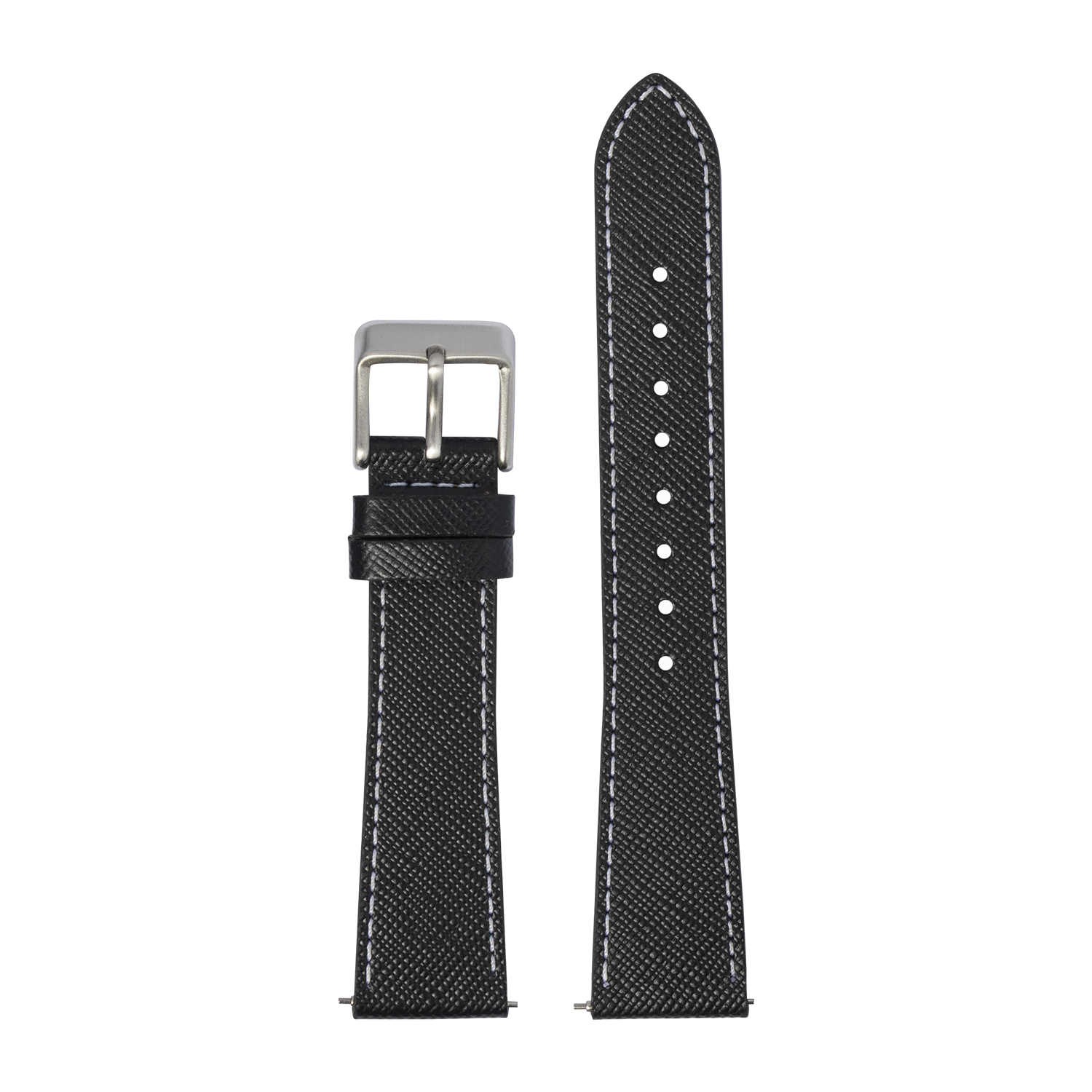 [QuickFit] Saffiano Leather - Black with White Stitching