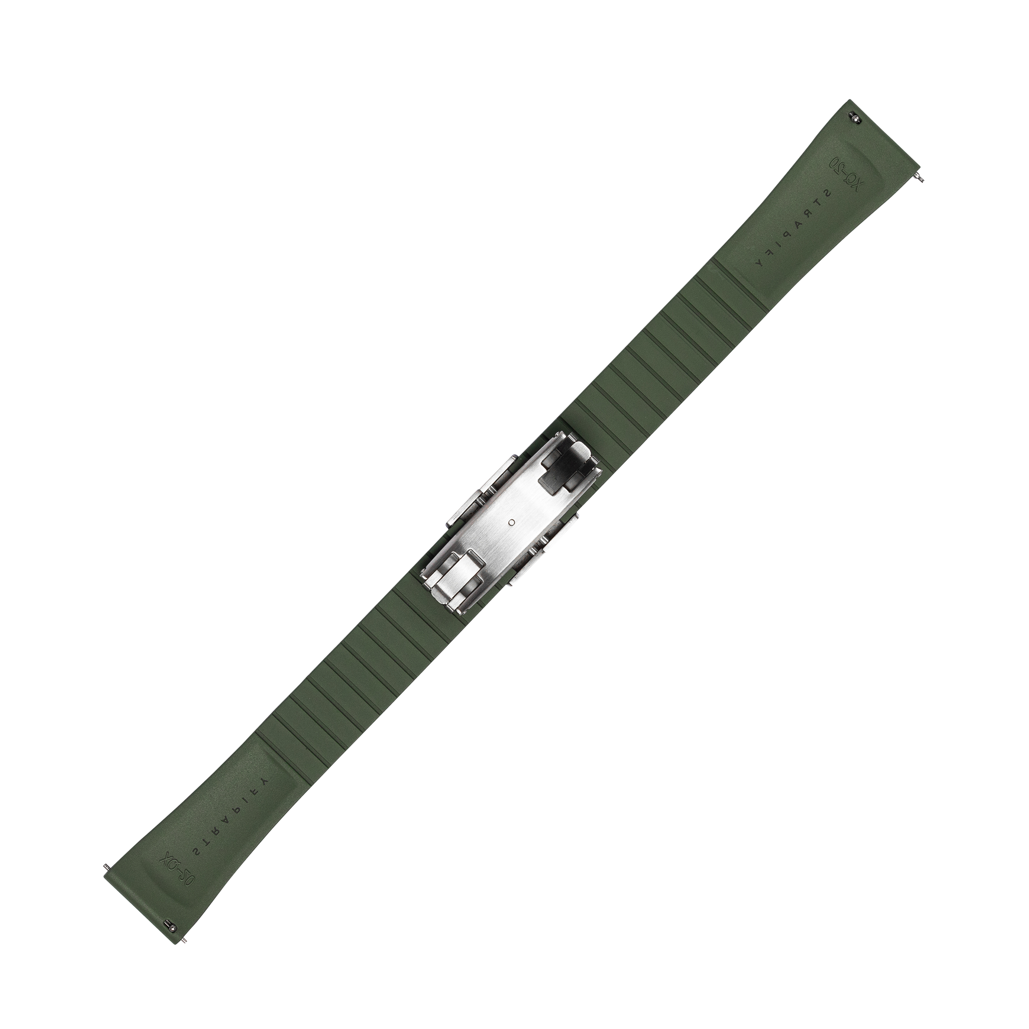 [QuickFit] FKM Rubber - Cut to Size with Leaf-Spring Deployant Clasp