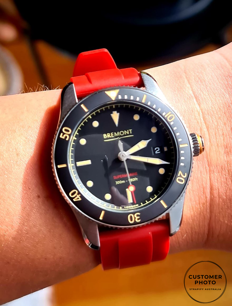 [Tissot Prx 40] Kingston FKM Rubber - Red