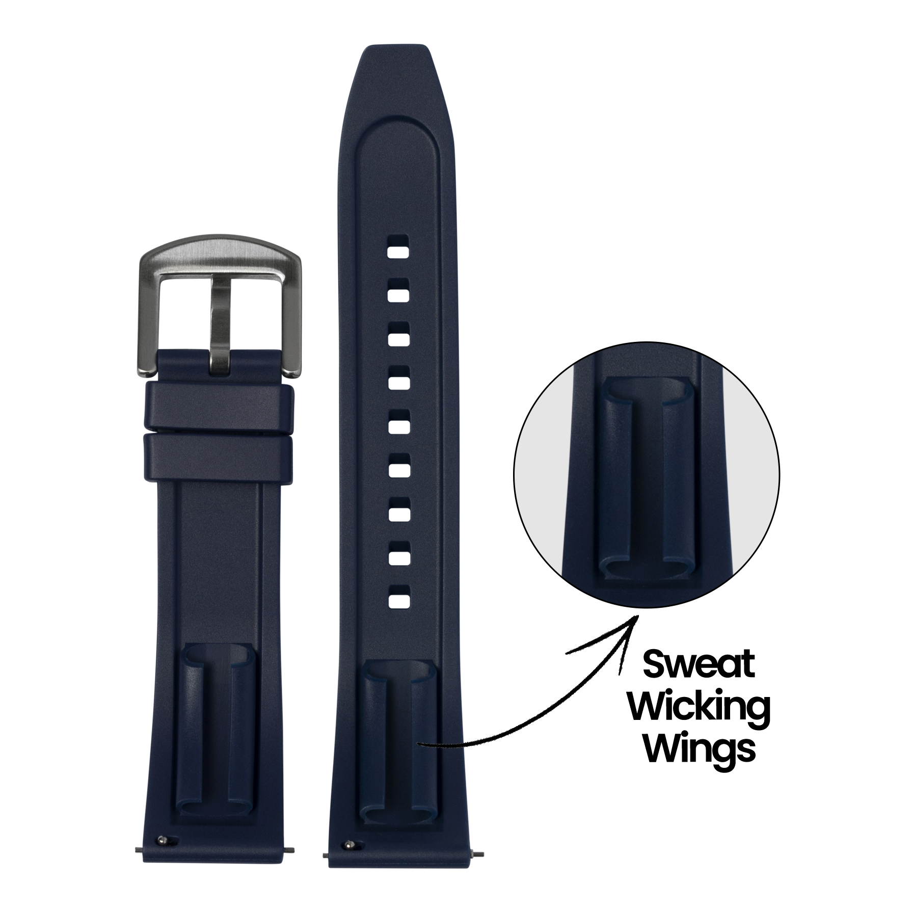 [Tissot Prx 40] Kingston FKM Rubber - Midnight Blue