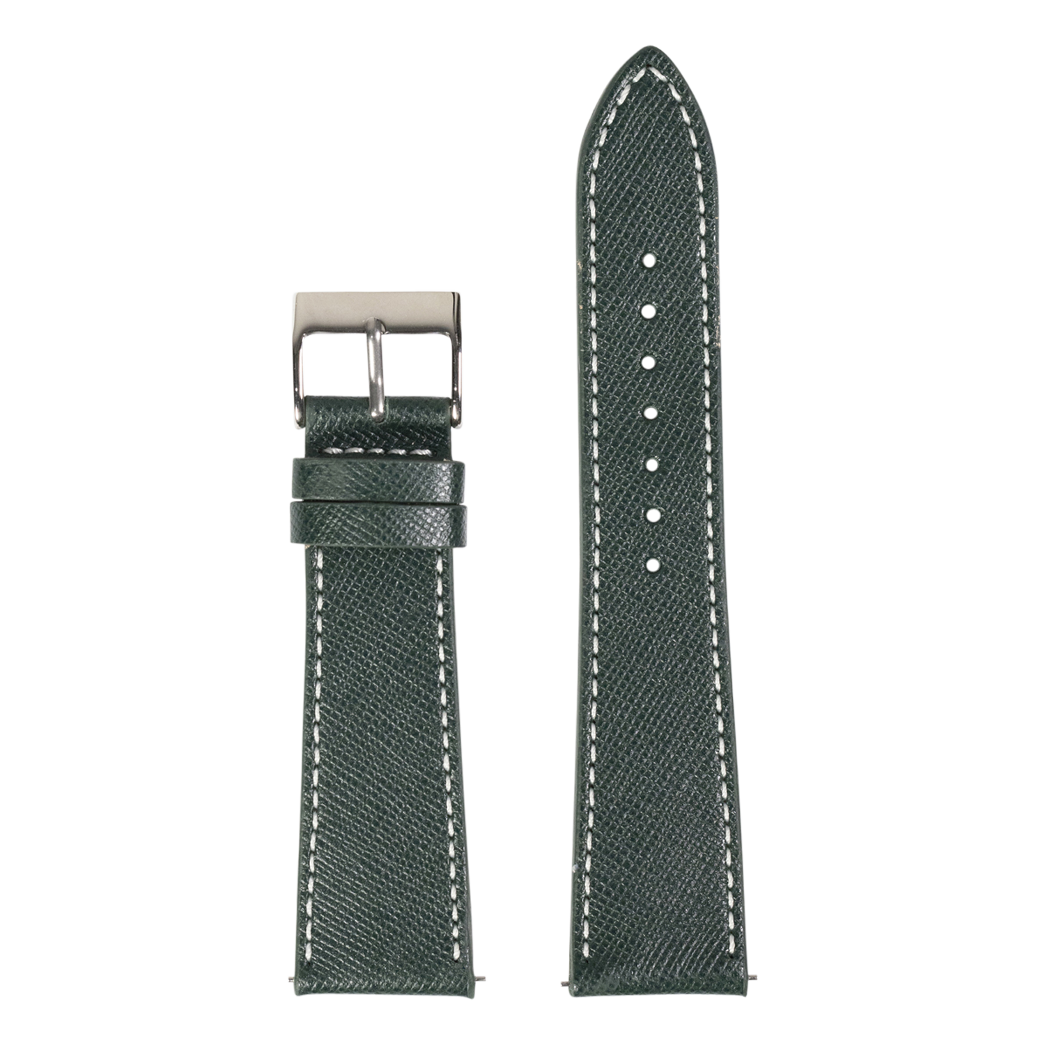[QuickFit] Saffiano Leather - Forest Green with White Stitching