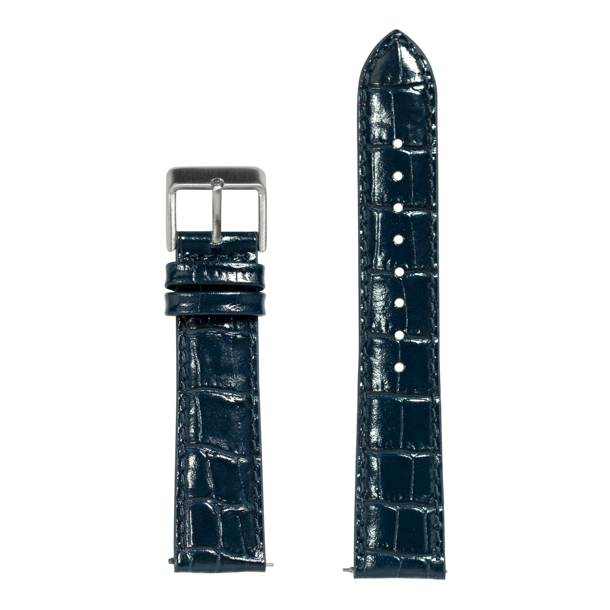 [QuickFit] Alligator Leather - Navy Blue