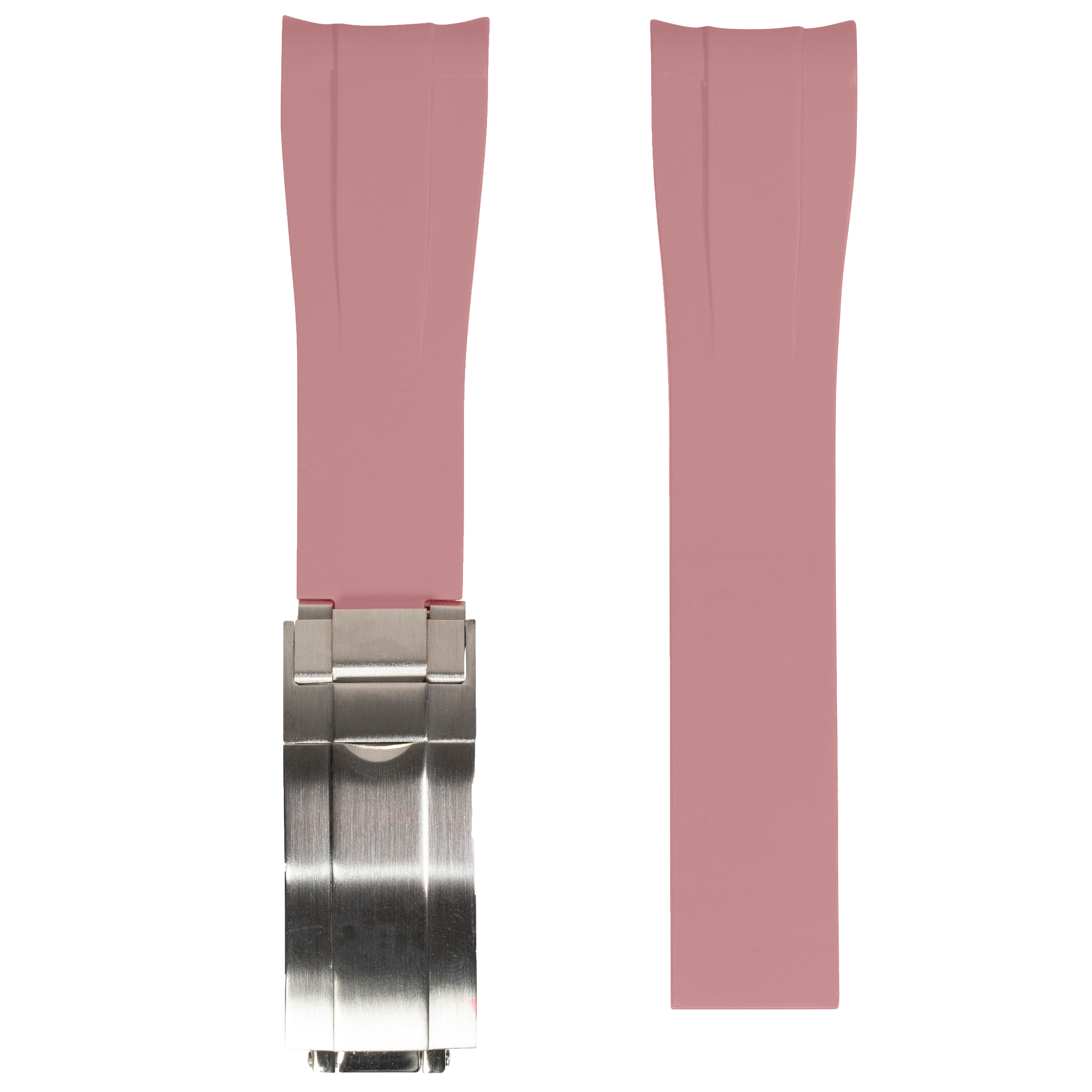 [Rolex Only] Vulcanised Rubber with Oyster Clasp  - Pink