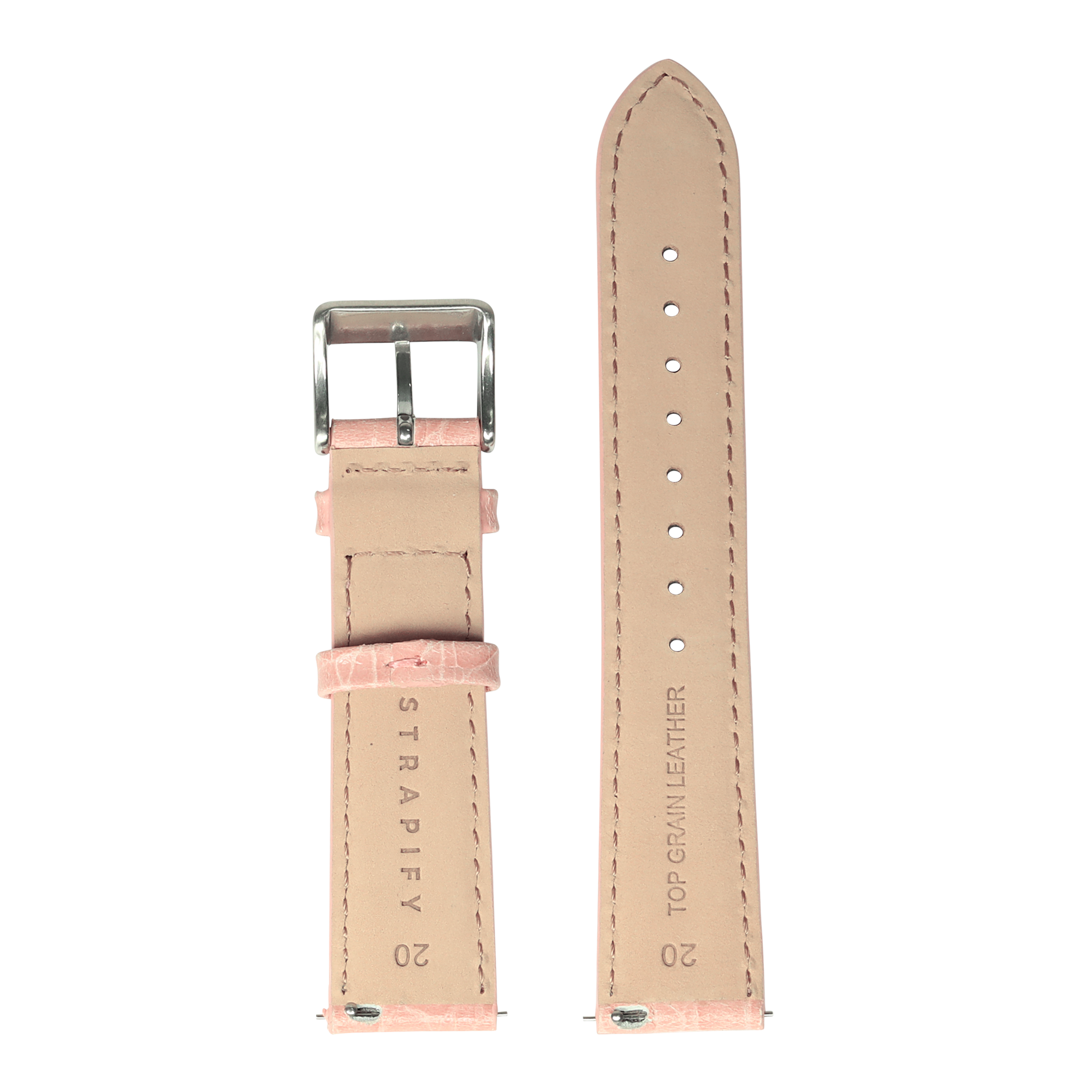 [Fitbit Versa 3 & 4/Sense 1 & 2] Alligator Leather - Pink