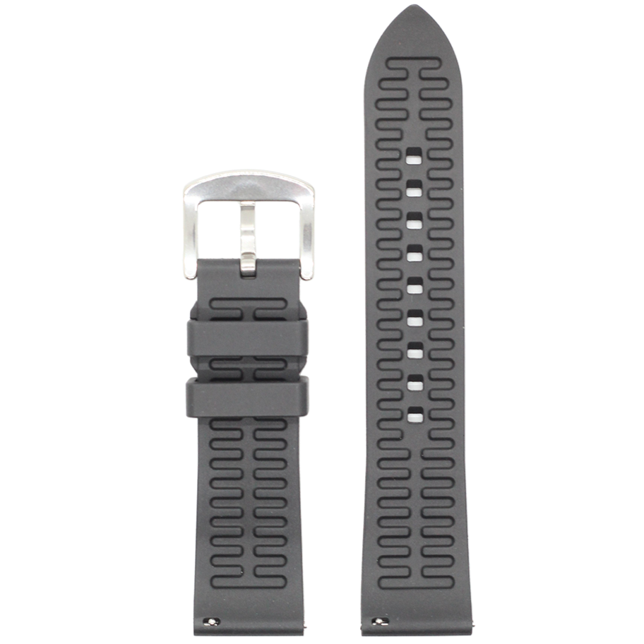 [Fitbit Versa 3 & 4/Sense 1 & 2] Prairie FKM Rubber - Black